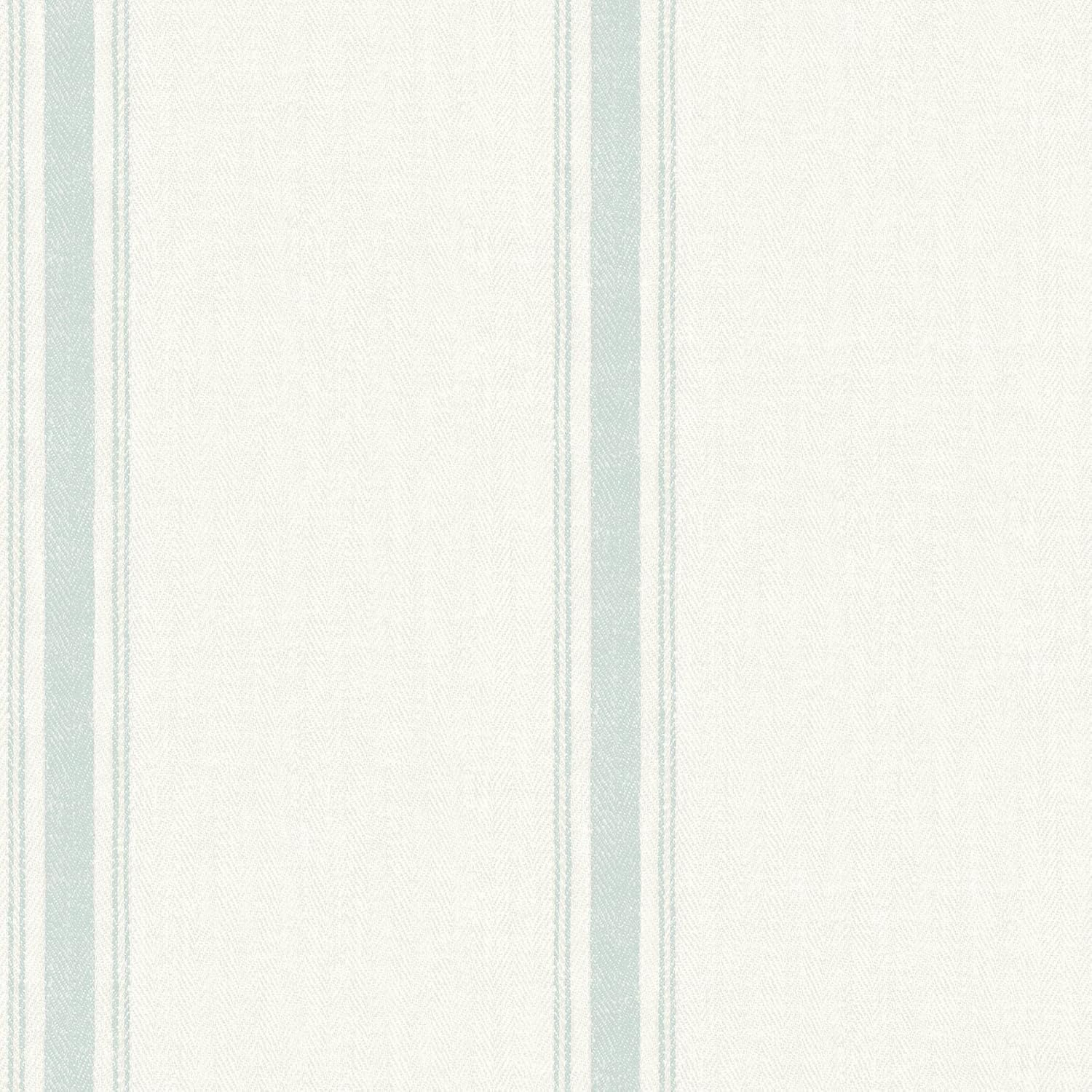 Décor Direct Gresham, Linette Seafoam Fabric Stripe 33 ft L X 20.5 in W, Wallpaper.