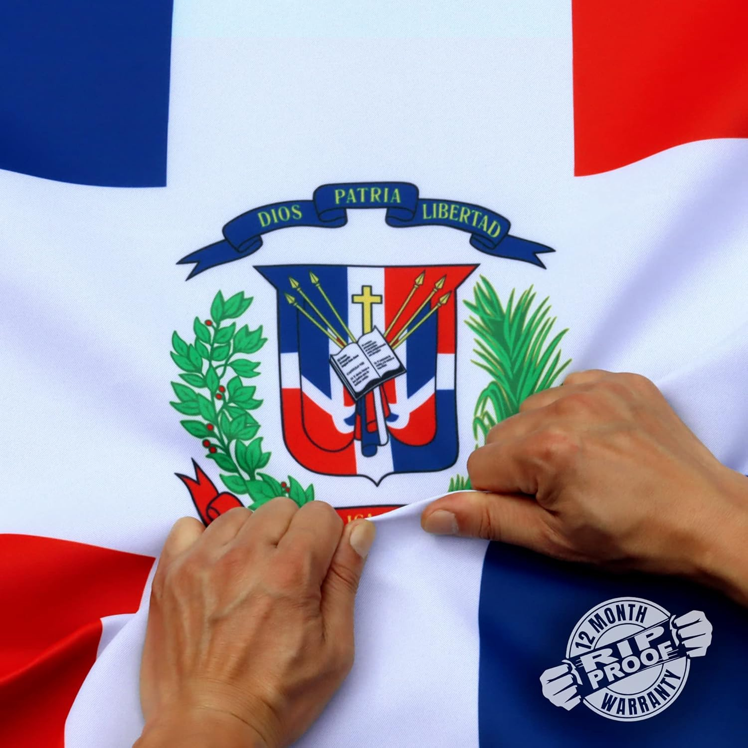 Anley Rip-Proof Double Sided 3-Ply Dominican Republic Flag 3x5 Foot - Dominican National Flags