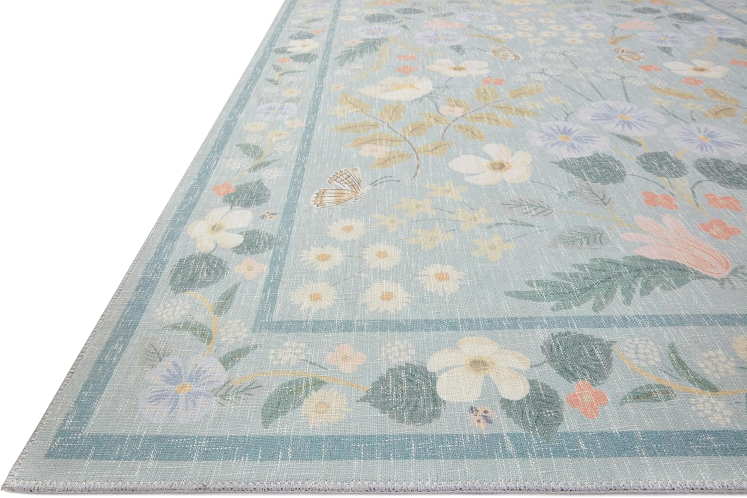 Rifle Paper Co. x Loloi Floral Willow Sky Area Rug