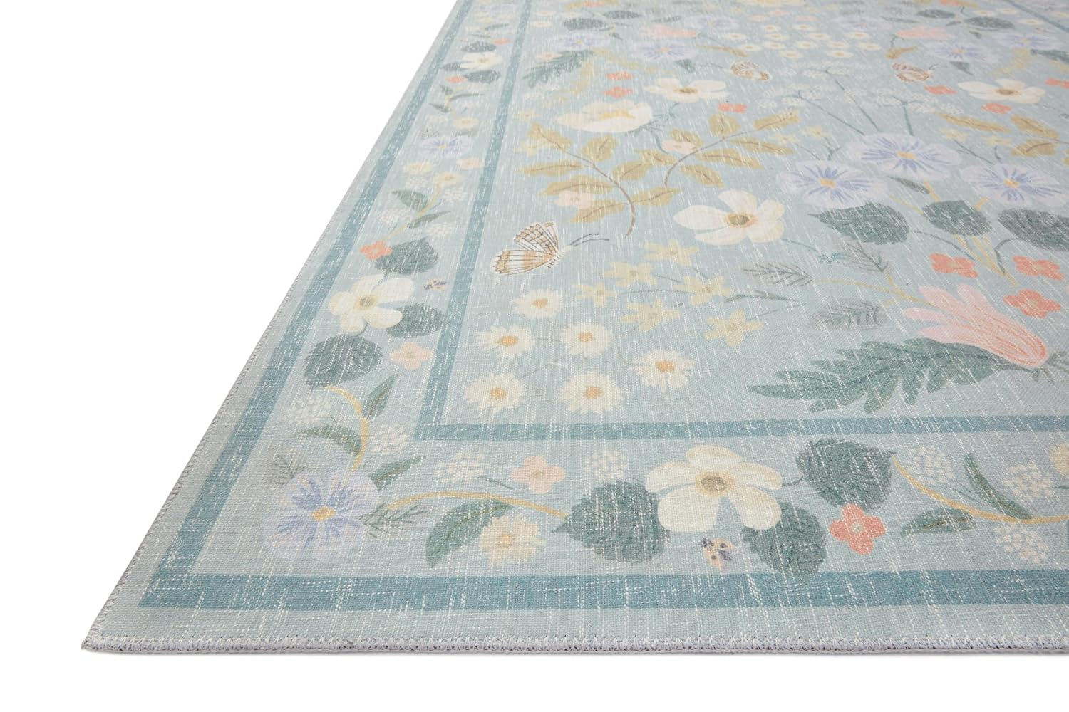Rifle Paper Co. x Loloi Floral Willow Sky Area Rug