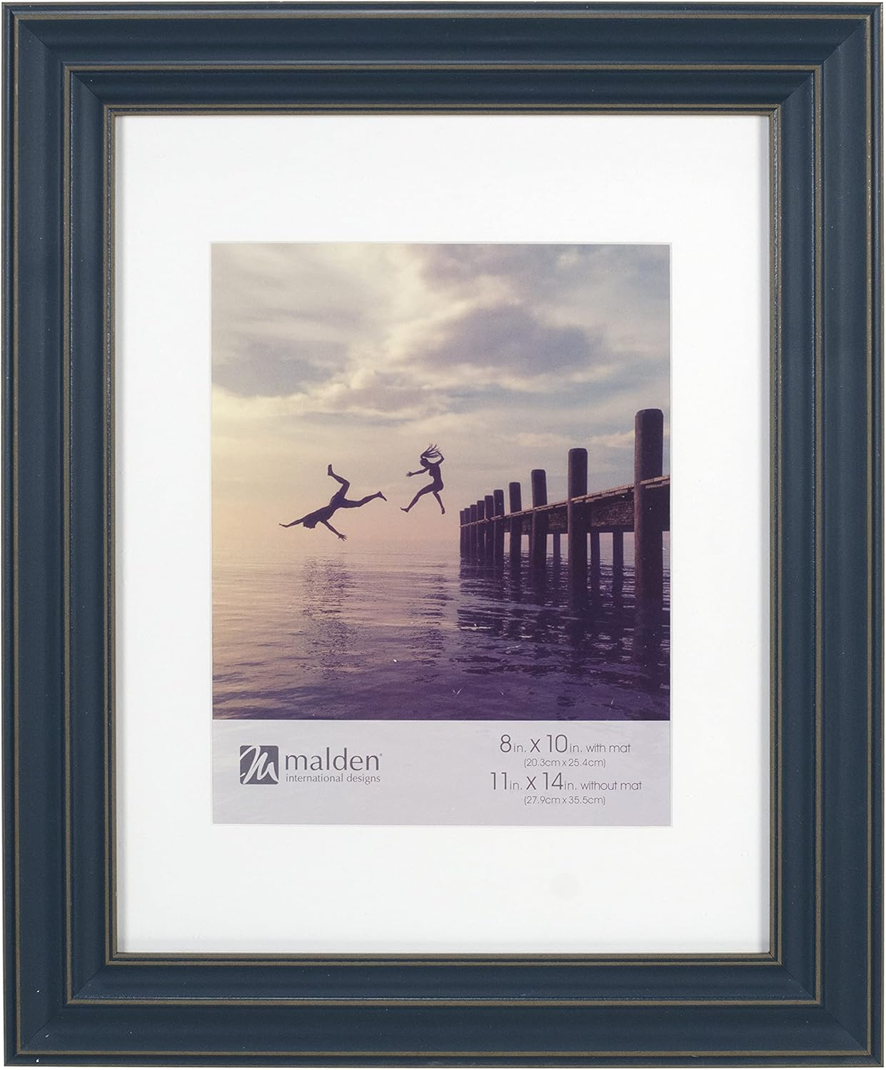 Malden Indigo Picture Frame with Mat