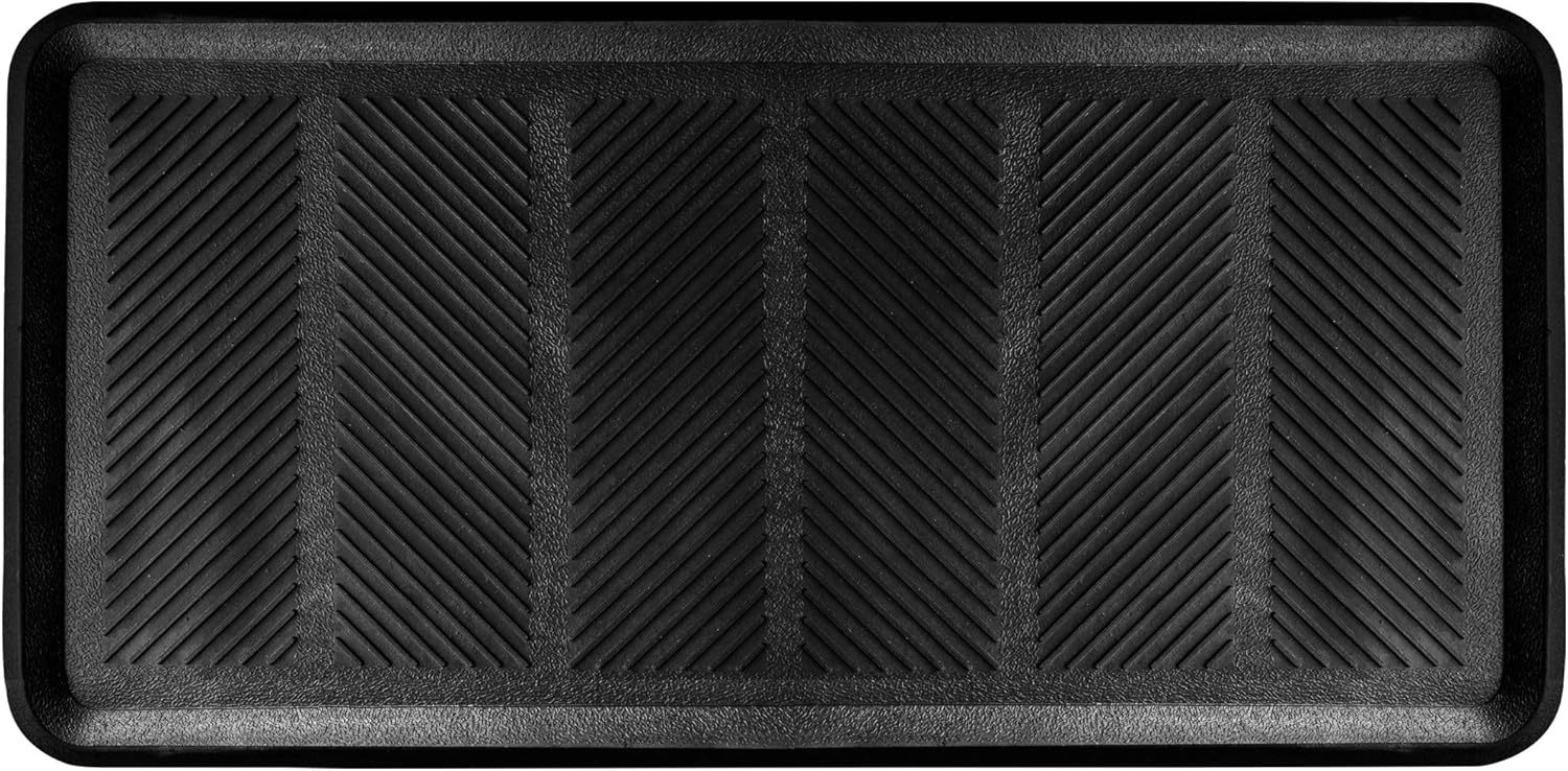 SafetyCare Rubber Shoe & Boot Tray - Multi-Purpose - 32 x 16 Inches - 1 Mat