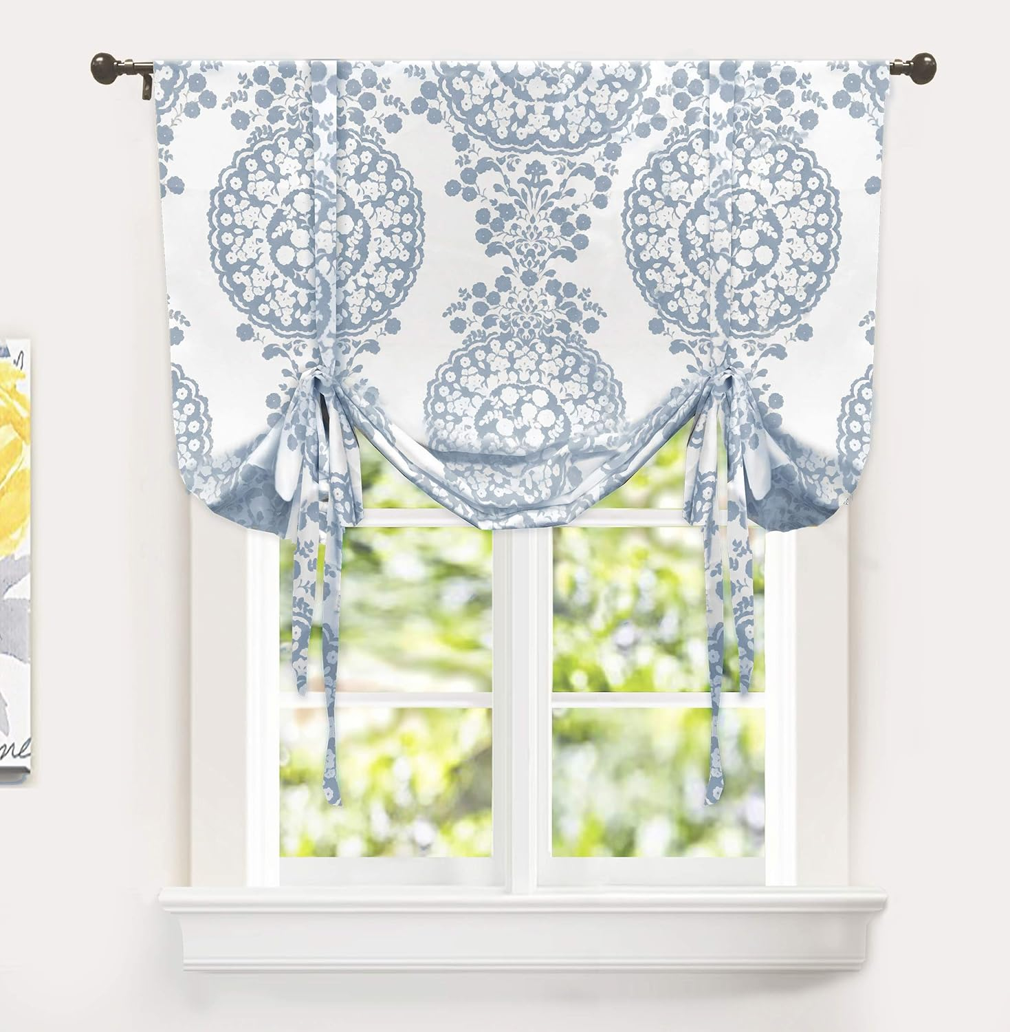 Silver Medallion Thermal Insulated Linen Blend Window Panels