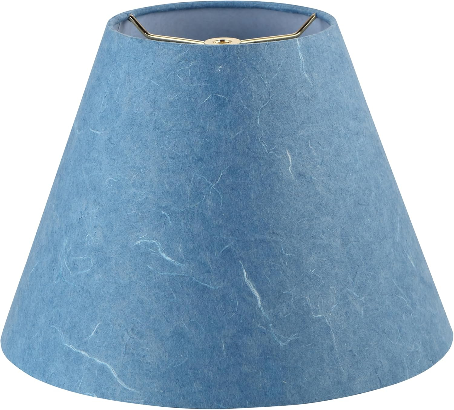 Mix and Match 9 in. Pigeon Blue Washi Paper Empire Lamp Shade with Spider Fitter
