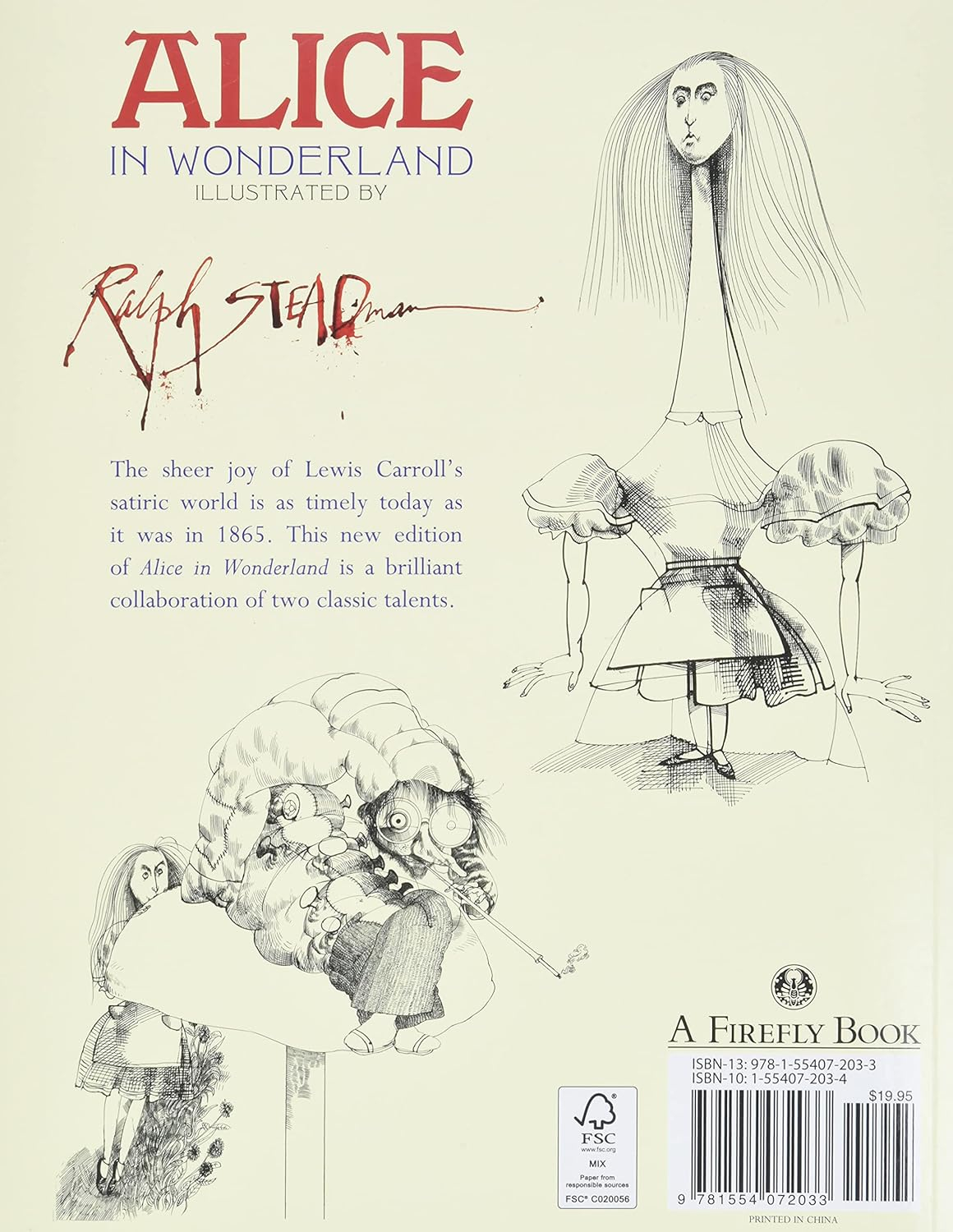 Alice in Wonderland Paperback with Ralph Steadman Illustrations