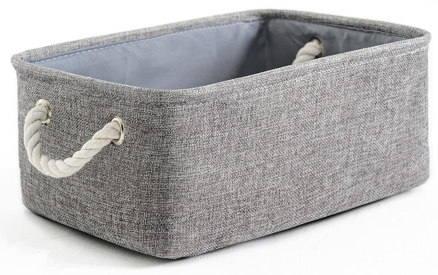 TheWarmHome Storage Bins for Shelves - 11.8x7.9x5.2 inch Grey Small Storage Baskets for Organizing, Fabric Storage Cubes Closet Organizer for Home Nursery Gift Decorative (Gray)