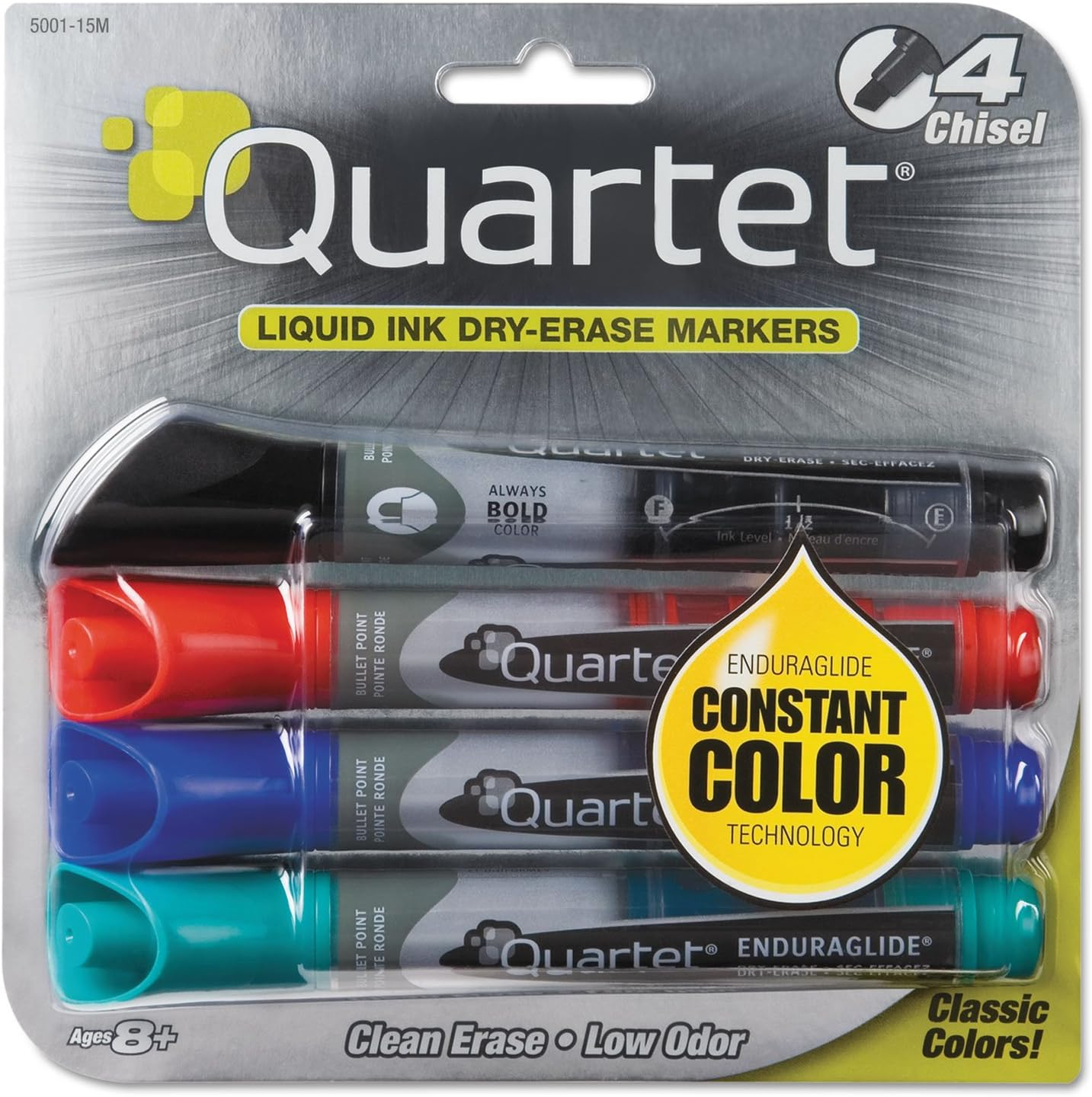Quartet Dry Erase Marker Set,Bullet,PK4 5001-1MA