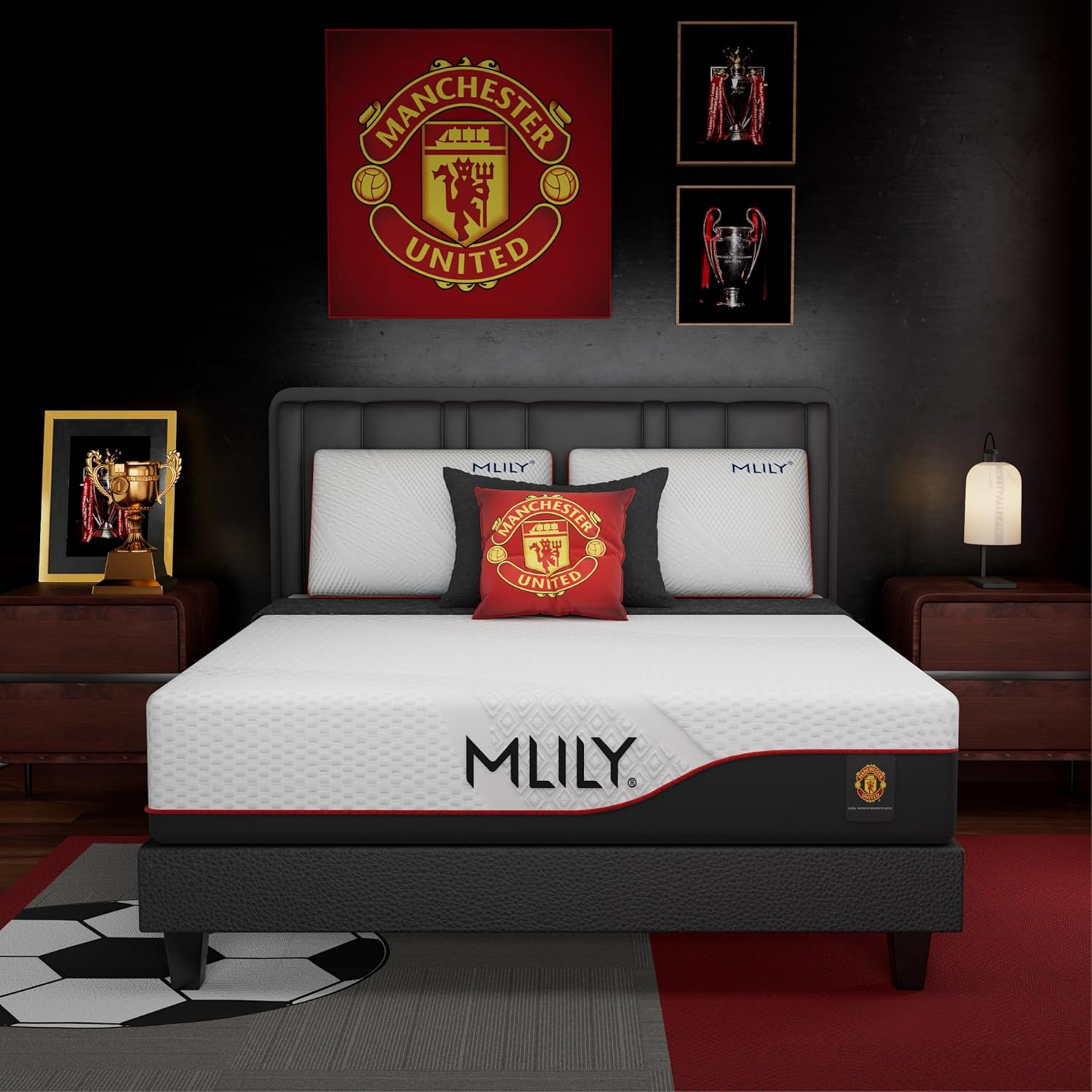 MLILY Manchester United Theatre 12 inch Memory Foam Mattress, Twin XL Size Mattress in a box,Medium Plush