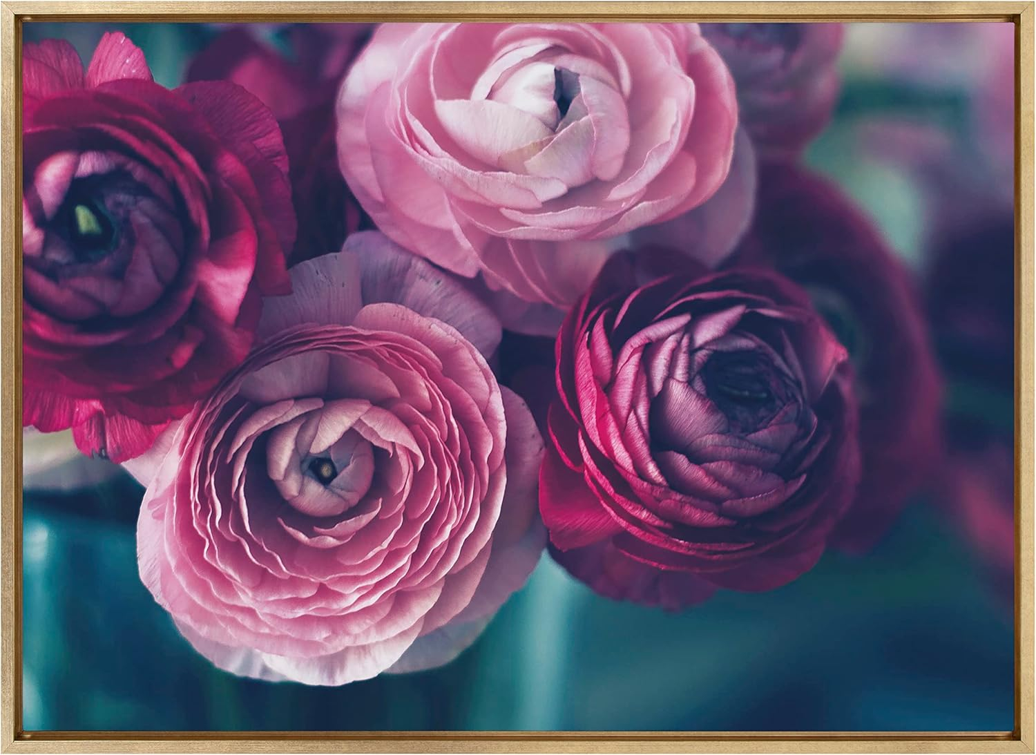 Gold Framed Floral Canvas Wall Art, 28x38