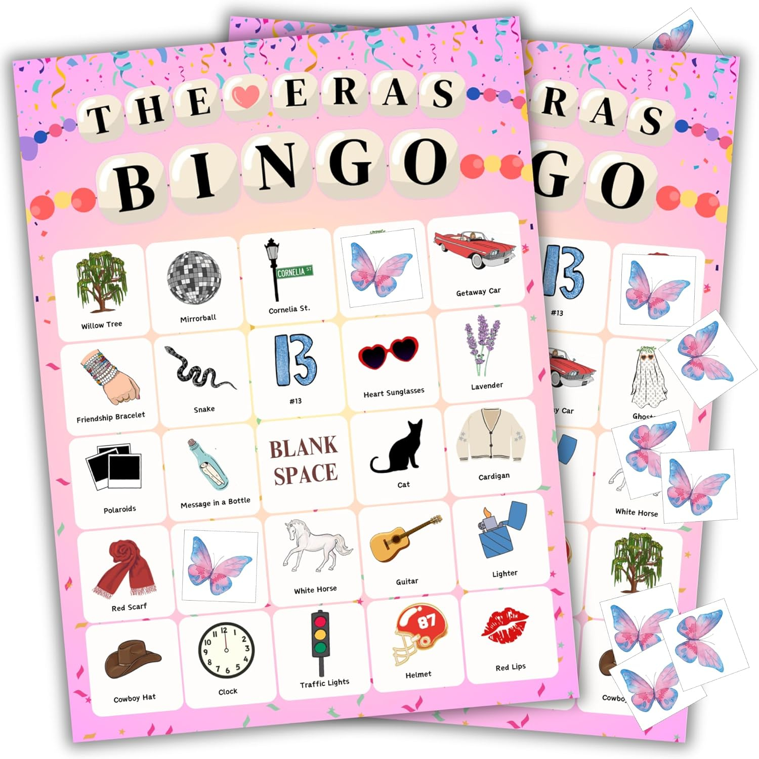 The Original Bingo Taylor Party Favors | Birthday Games | TS Party Supplies for 24 Players | Taylor Party Favors | Birthday Party Favors Decorations | Party Decor