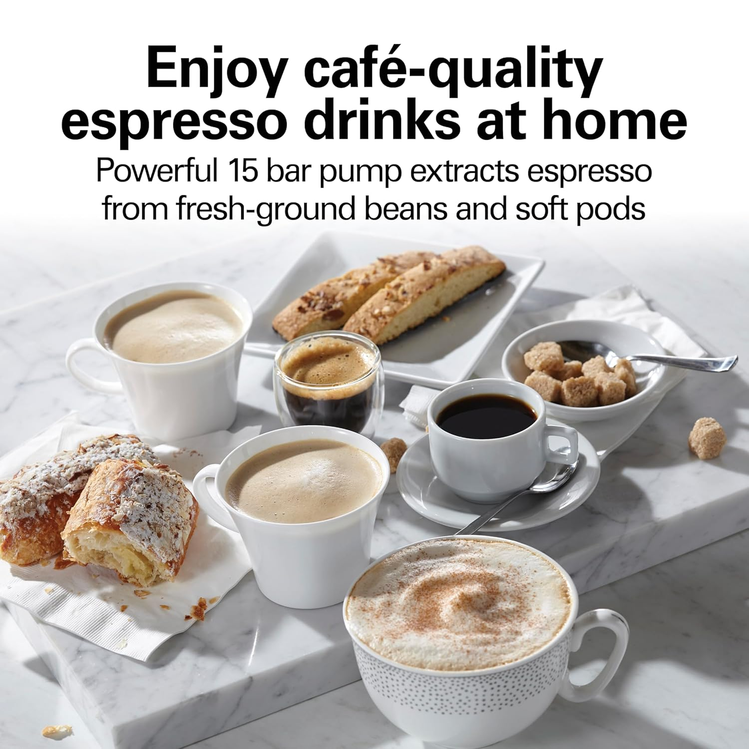 Hamilton Beach Espresso Maker, Black, 15 Bar Pump, New, 40715