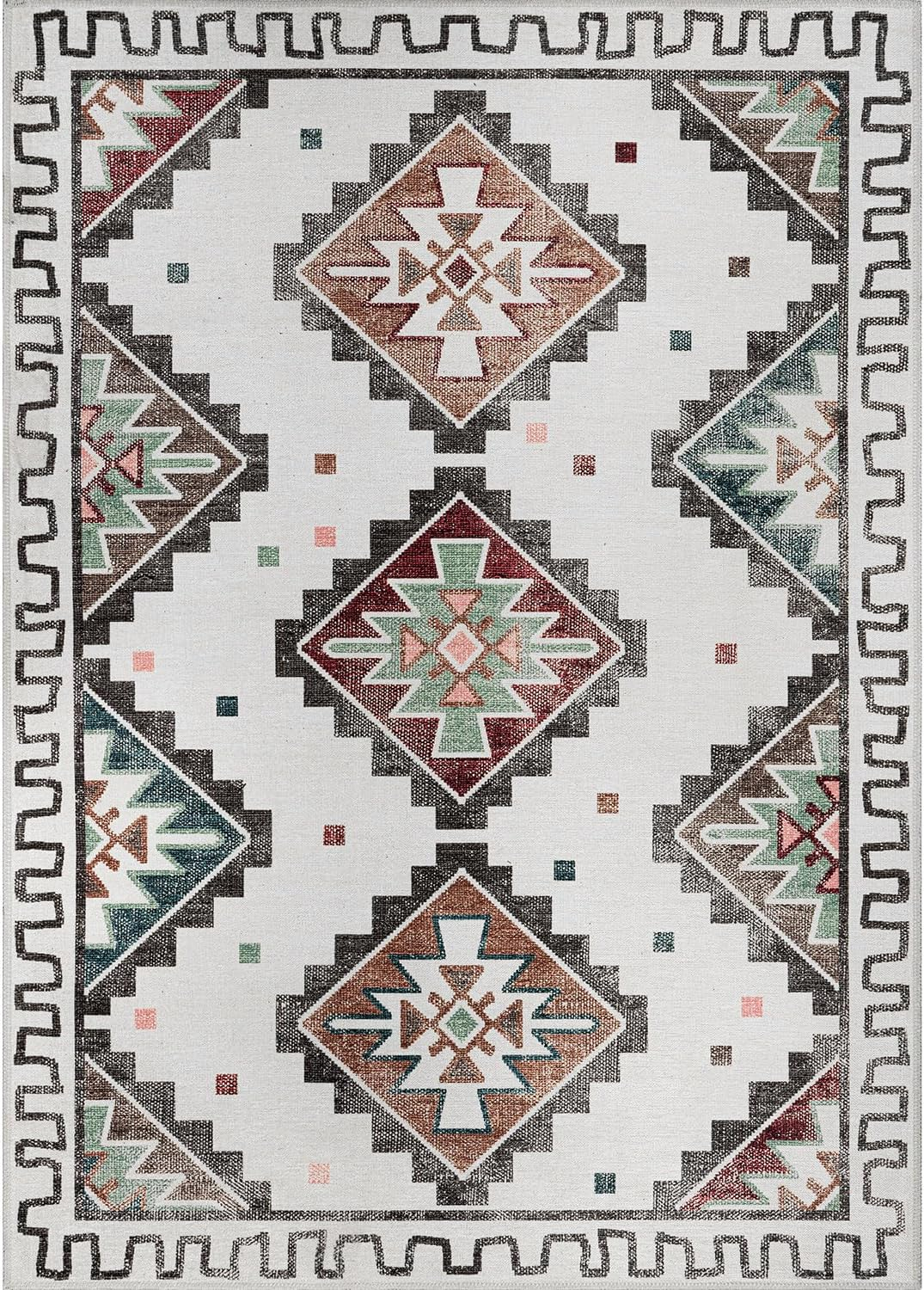 CAMILSON Oriental Retro Persian Traditional Vintage Distressed Non-Shedding Indoor Area Rug(4006-Beige 8x10)