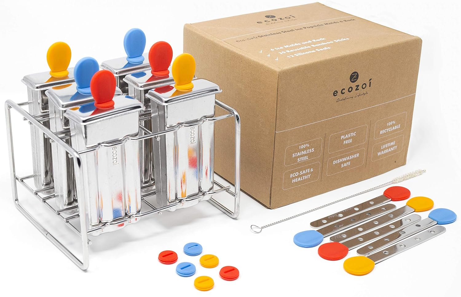 Eco-Friendly Stainless Steel Popsicle Molds with Silicone Seals