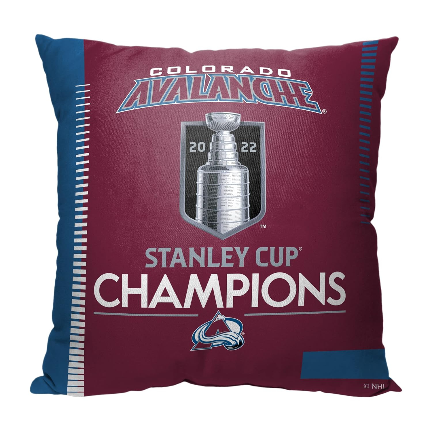 NHL Colorado Avalanche 2022 NHL Stanley Cup Champions Throw Pillow 18x18 Inches