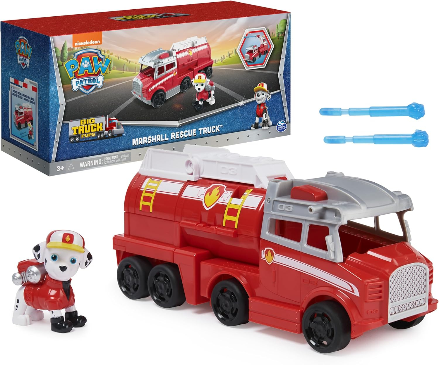 Paw Patrol, Big Truck Pup’s Transforming Toy Trucks with Collectible Action Figure, Kids Toys for Ages 3 and up