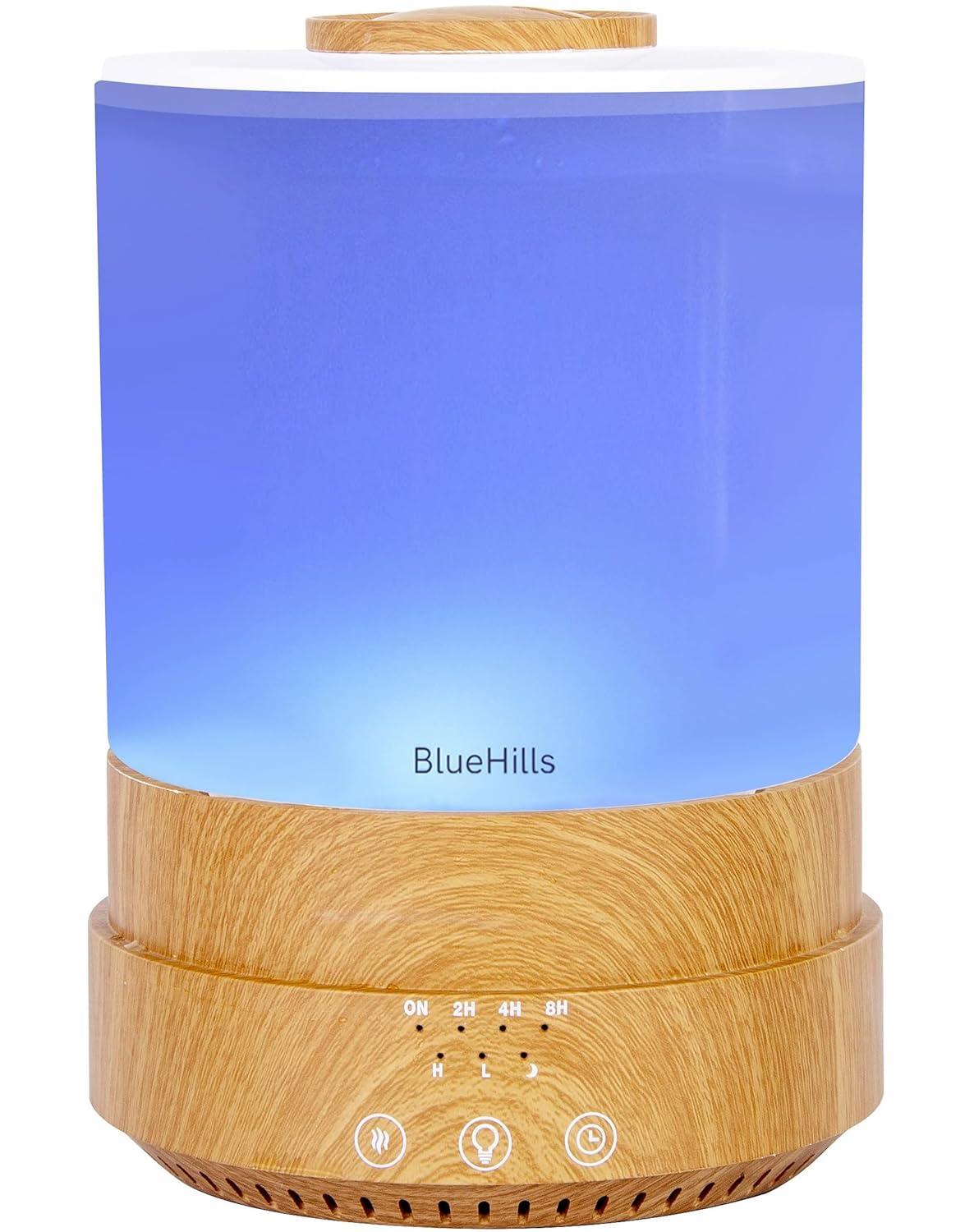 BlueHills Premium 2500 ml XL Essential Oil Diffusers for Large Room Aromatherapy fragrance Diffuser Humidifier Combo High Mist Large air Diffuser for Essential Oils for Home Light Wood Grain F005