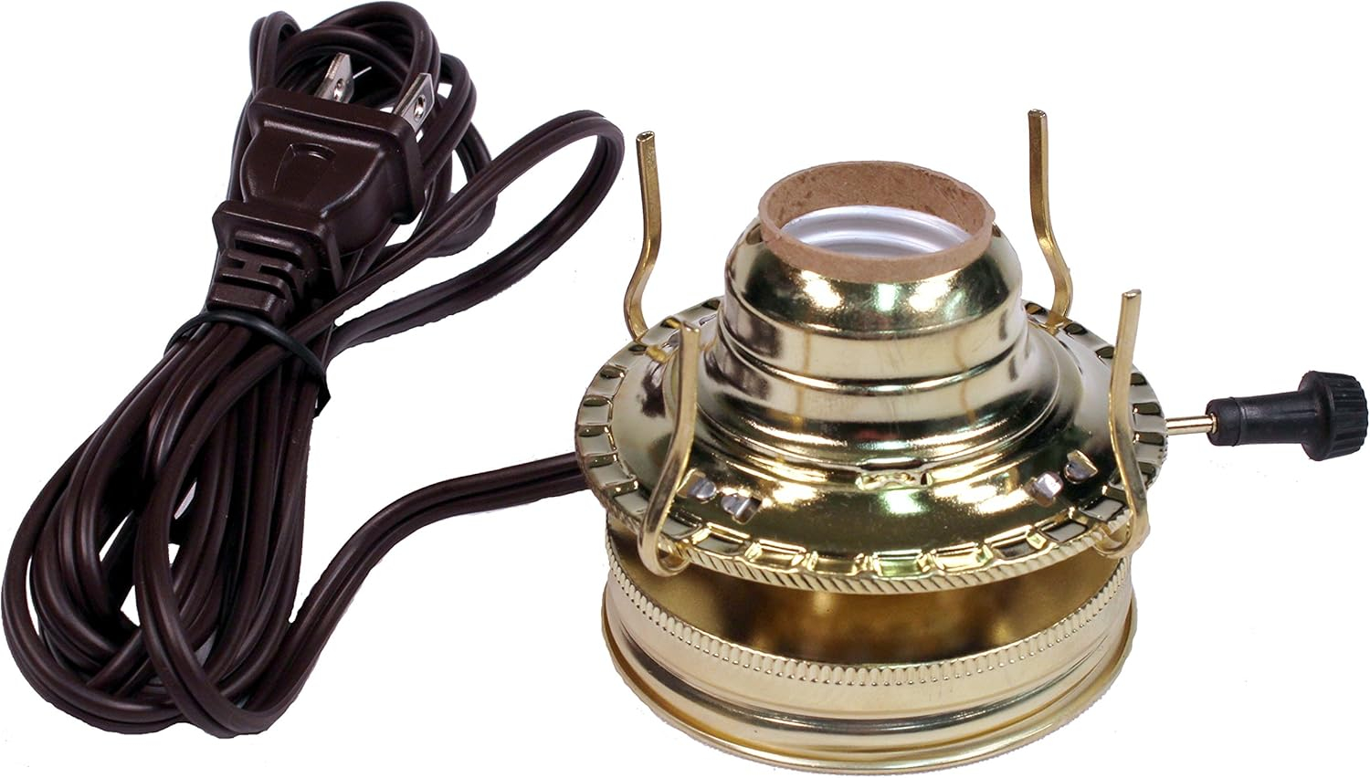 Creative Hobbies M999EM Mason Jar Electric Oil Lamp Burner DIY Conversion Kit, Pre-Wired and Ready To Use
