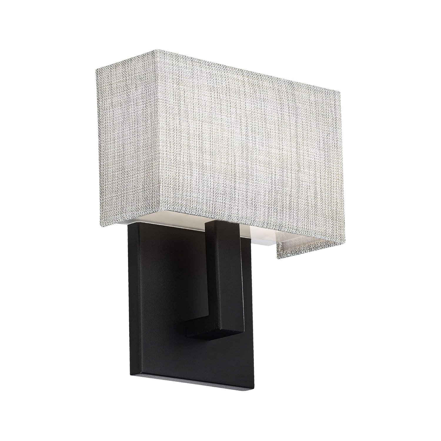 WAC Lighting dweLED, Manhattan 7in LED Fabric Wall Sconce 2700K in Black