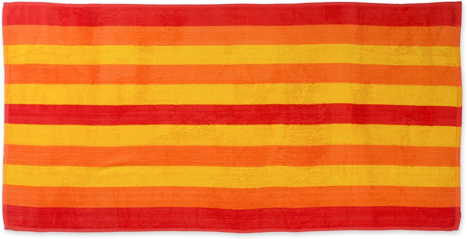DII Cabana Orange Stripe Beach Towel