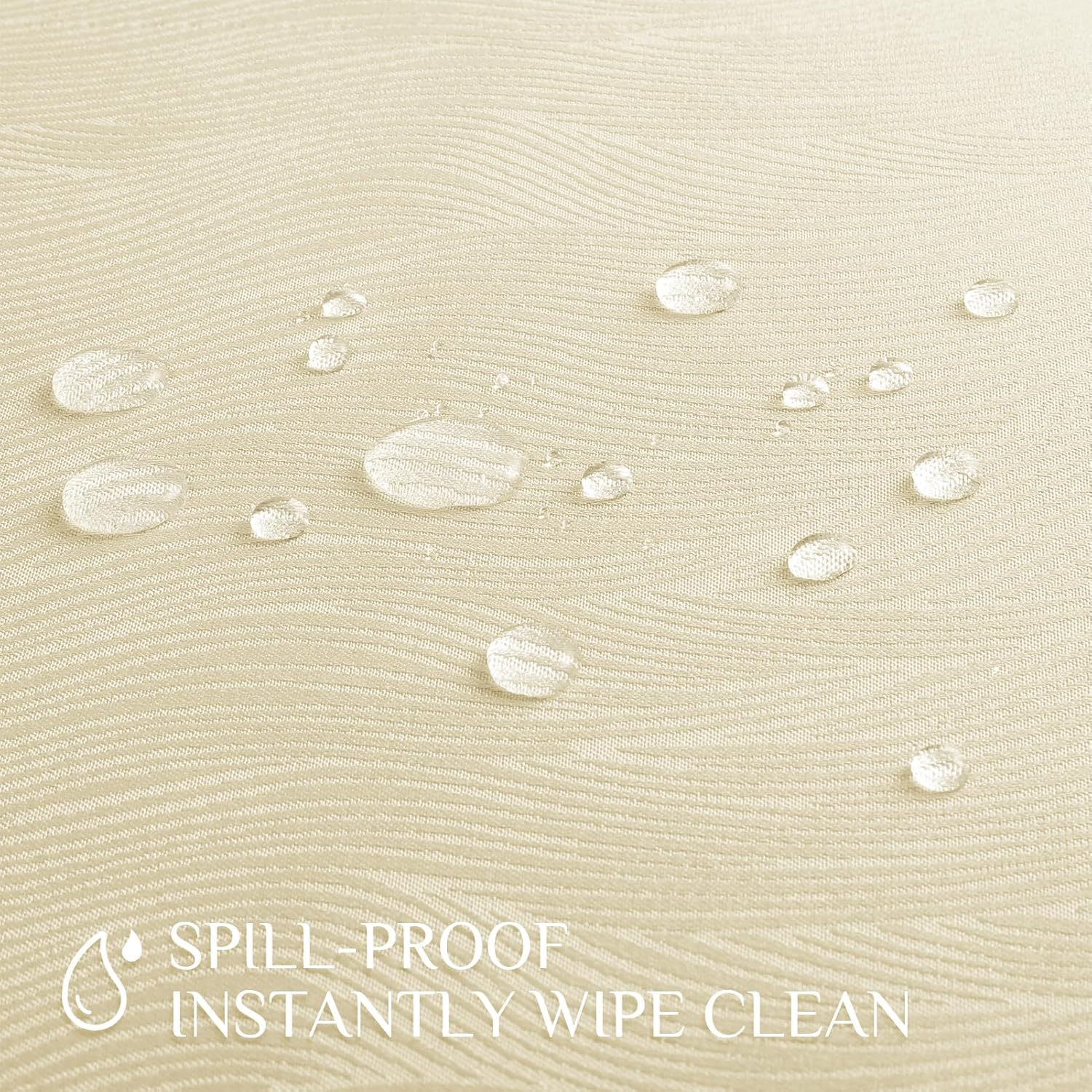 Softalker Jacquard Rectangle Tablecloth, Swirl Design Waterproof Stain Resistant Table Cover Wrinkle Free Heavy Weight Table Cloths for Dinner/Parties/Holiday - 60 x 104 Inch, Ivory