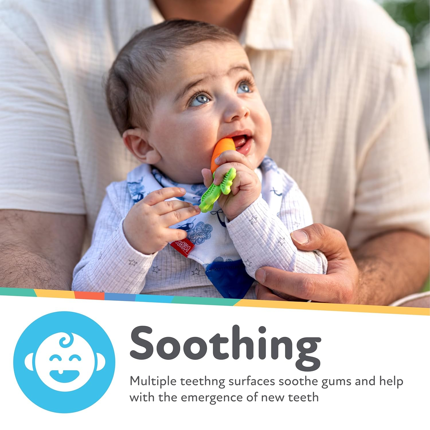 Nuby Banana and Carrot Silicone Teething Toys for Babies