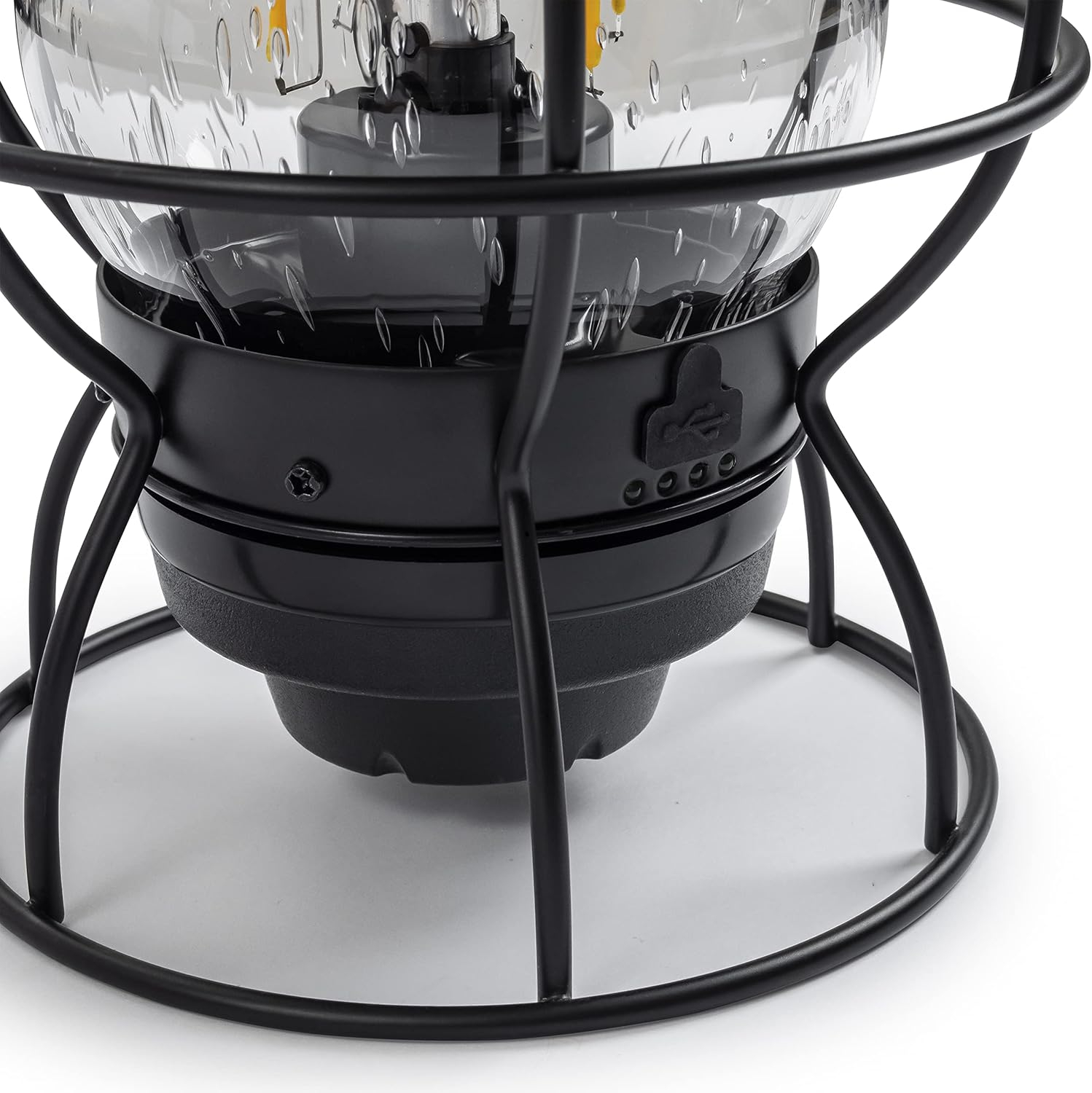 Slate Gray Vintage Railroad Style Rechargeable Lantern