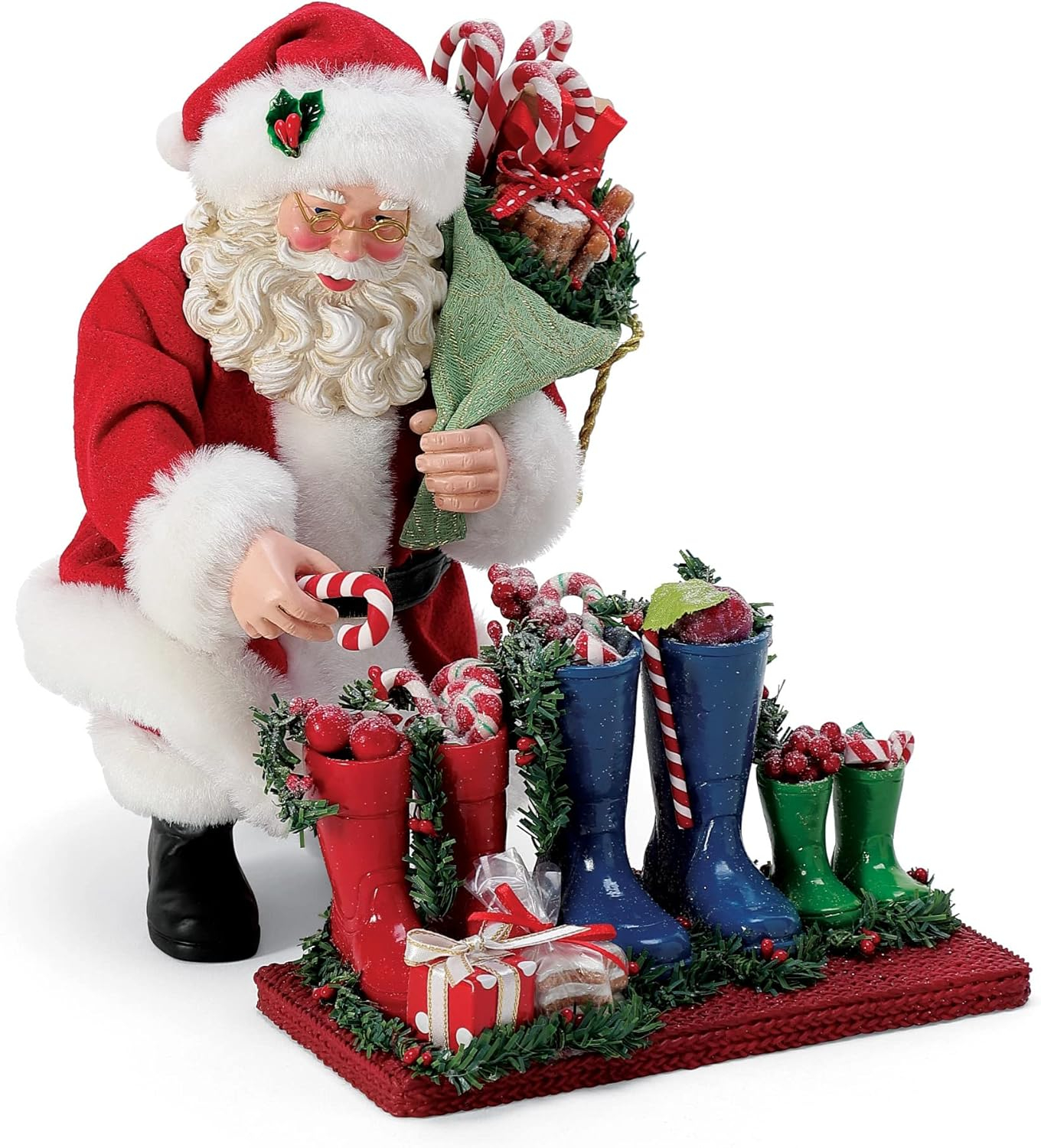 Possible Dreams St. Nicholas Day - Two Piece Figurine 8.5 Inch, Polyresin - Santa Boots Candy Canes 6012254