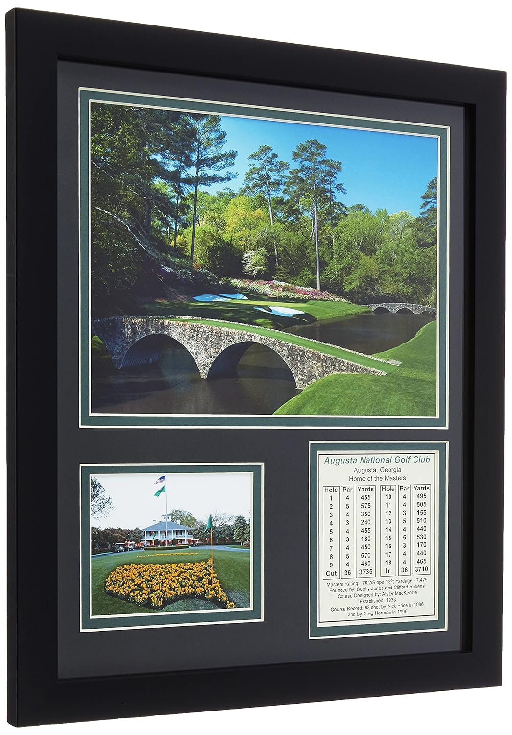 Legends Never Die Augusta National Golf Course Framed Memorabilia