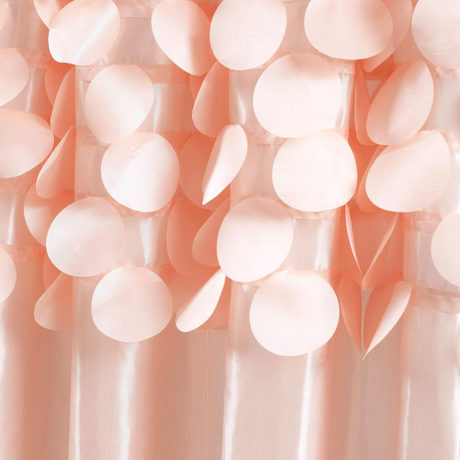 Home Boutique Circle Dream Window Curtain Panels Blush 54X63 Set