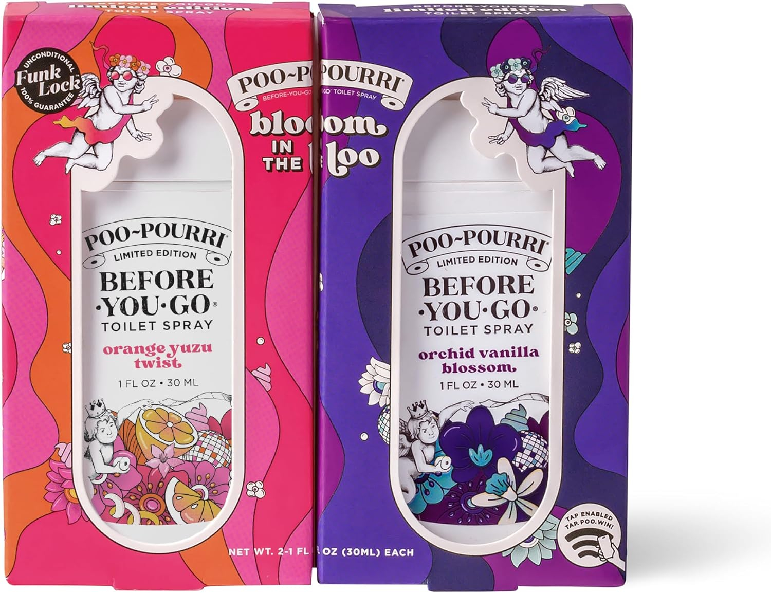 Poo-Pourri Before-You-Go Toilet Spray, Bloom In The Bathroom Set, 1 Fl Oz Pocket Travel Size - Citrus, Orchid, Vanilla and Jasmine