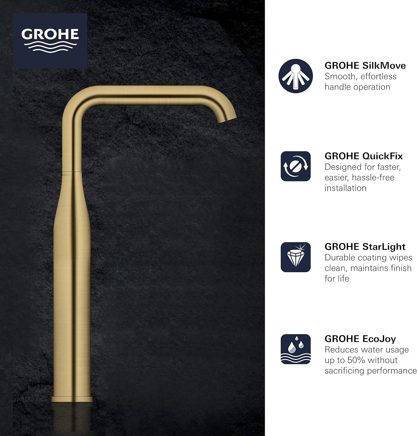 Essence New Polished Chrome Single-Handle Bathroom Faucet