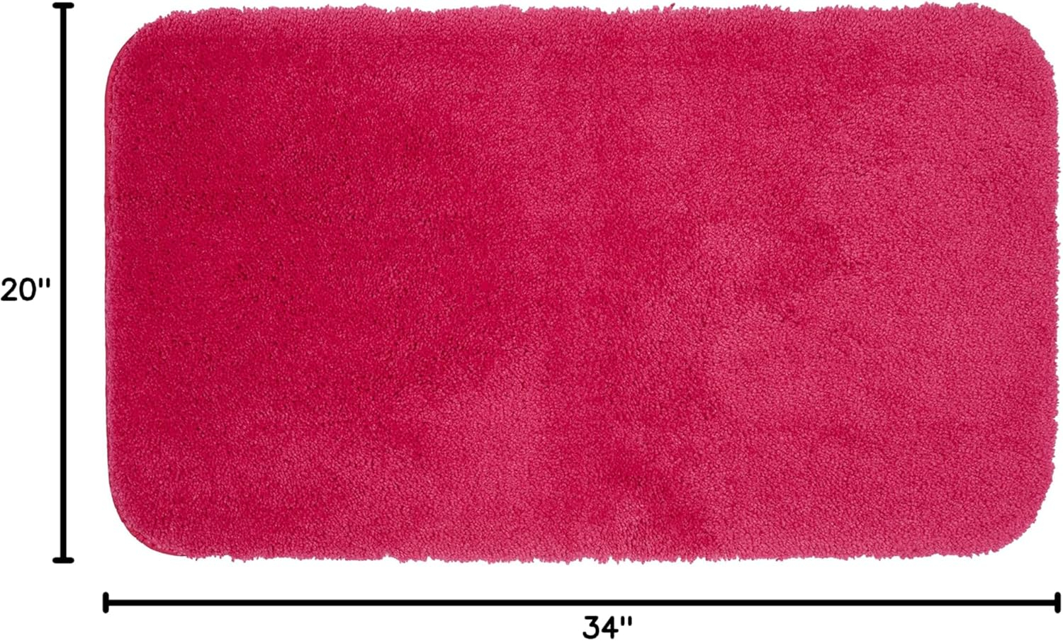 Mohawk Home Machine Washable Pure Perfection Bath Rug, Raspberry (1' 8" x2' 10")