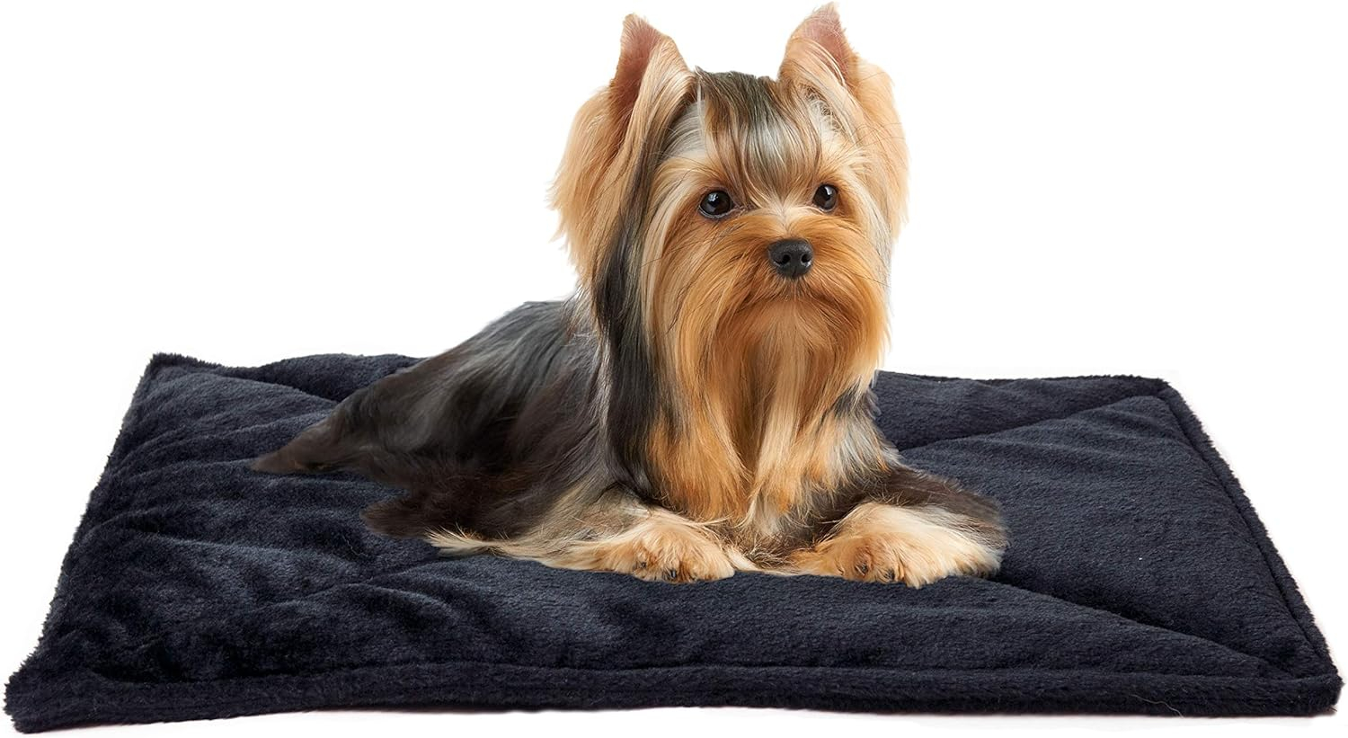 FurHaven Pet Products ThermaNAP™ Faux Fur Self-Warming Pet Bed Mat - Black, Small