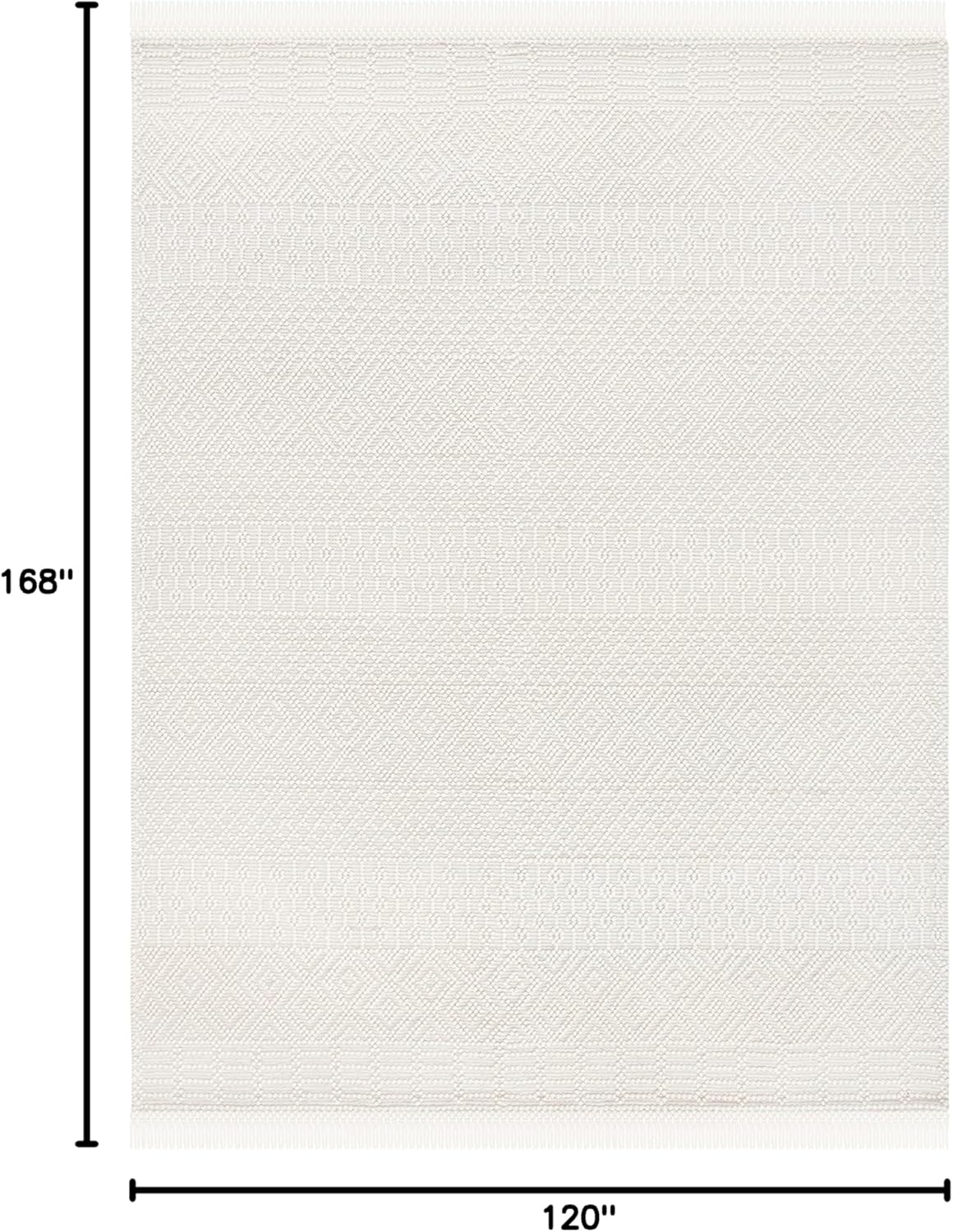 SAFAVIEH Natura Cordelia Southwestern Wool Area Rug, Ivory, 10' x 14'