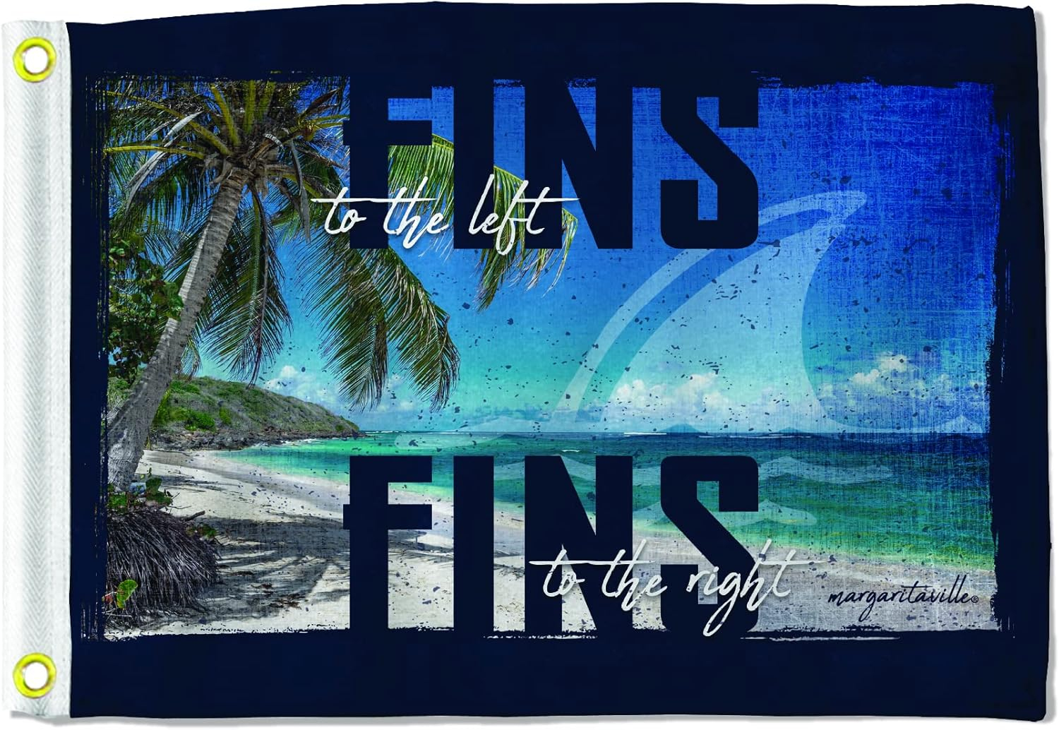 Margaritaville   Fins Utility Flag - Double Sided - Great for Boat/Golf Cart/Home ect.