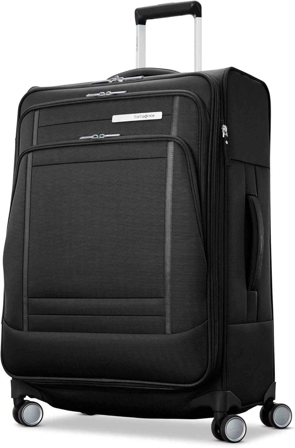 Midsized Black Softside Spinner Luggage with USB Charging