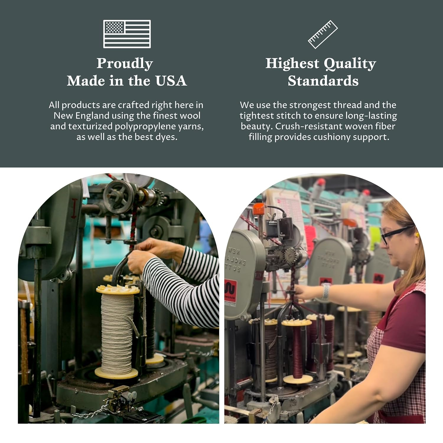 Rhody Rug Katie Braided Chair Pads by  (Set of 4) Burgundy