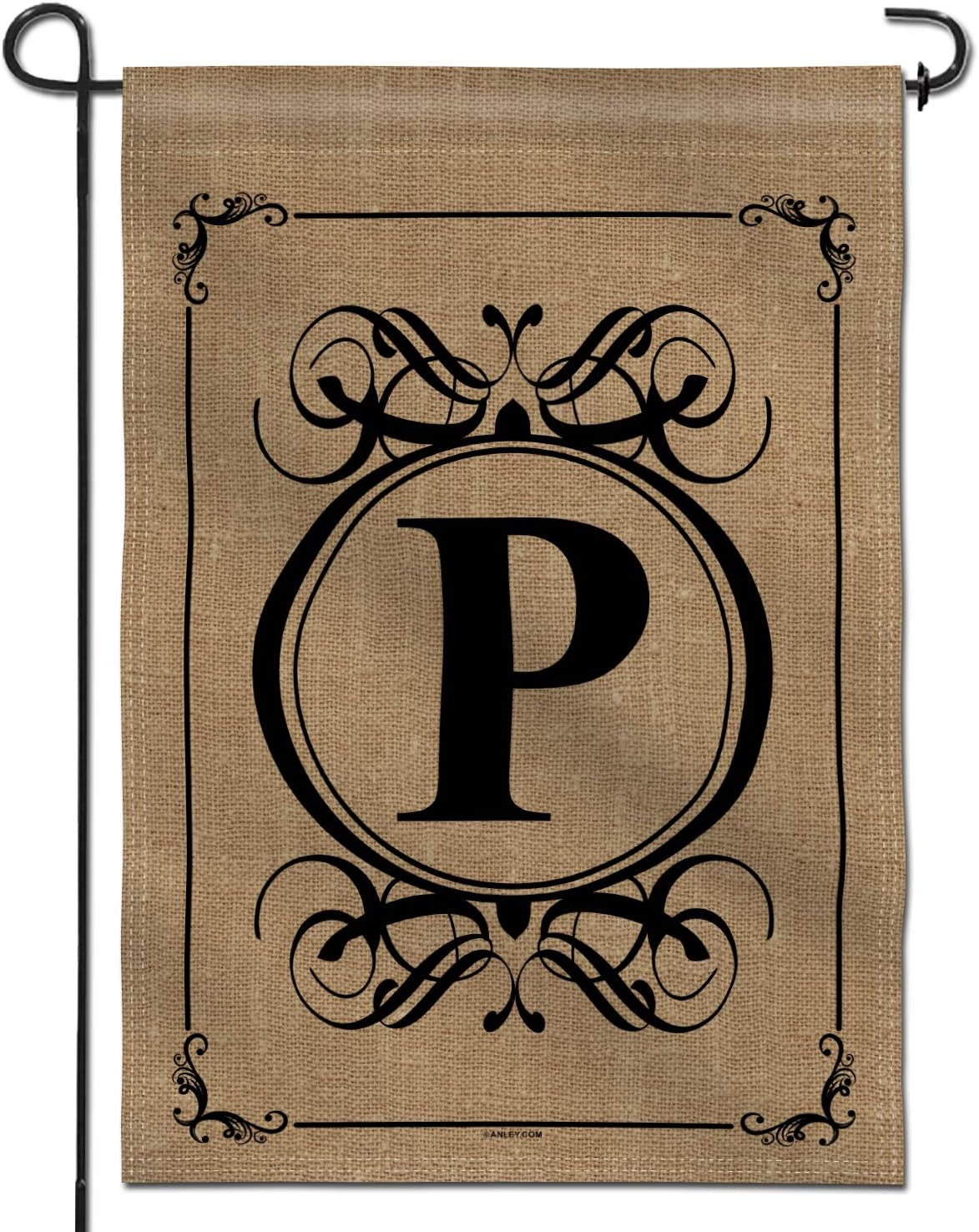 ANLEY 12.5 in x 18 in Classic Monogram Letter P Garden Flag, Family Last Name Initial Yard Flags