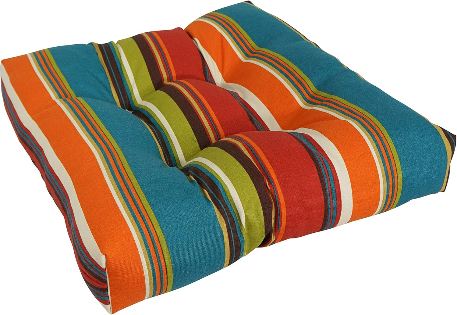 Blazing Needles 19-inch Squared Patterned Spun Polyester Tufted Dining Chair Cushions (Set of 2) 94005-2CH-REO-51