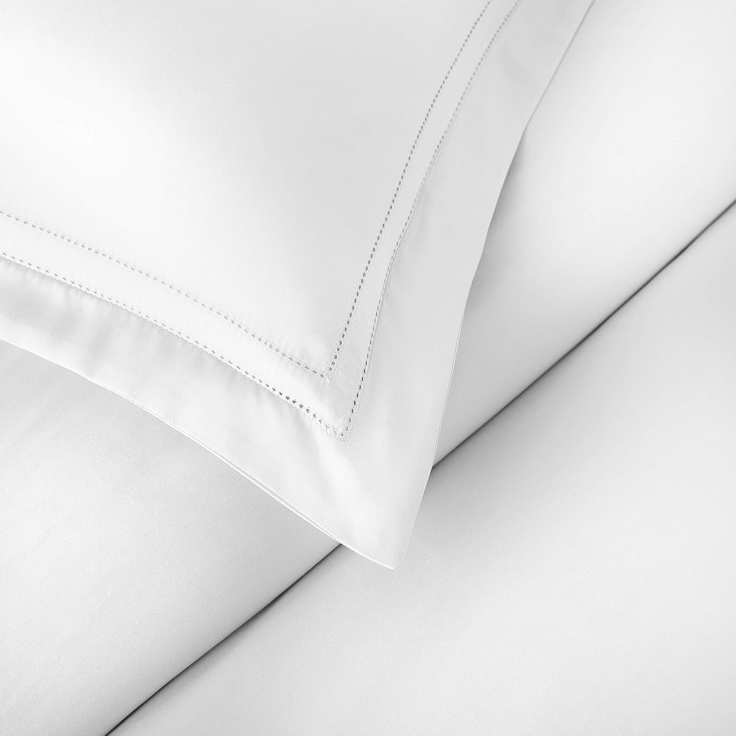 White Queen Cotton Sateen Weave Duvet Cover Set