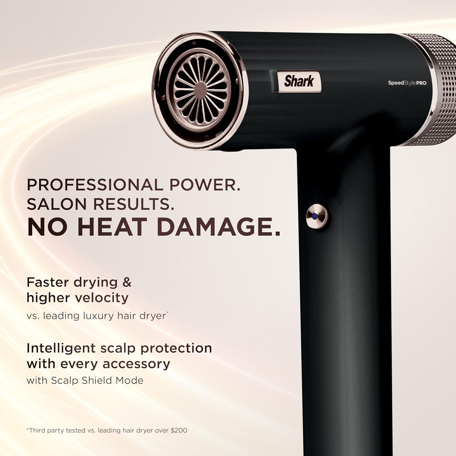 Black High-Velocity Ionic Hair Dryer with Cool Shot