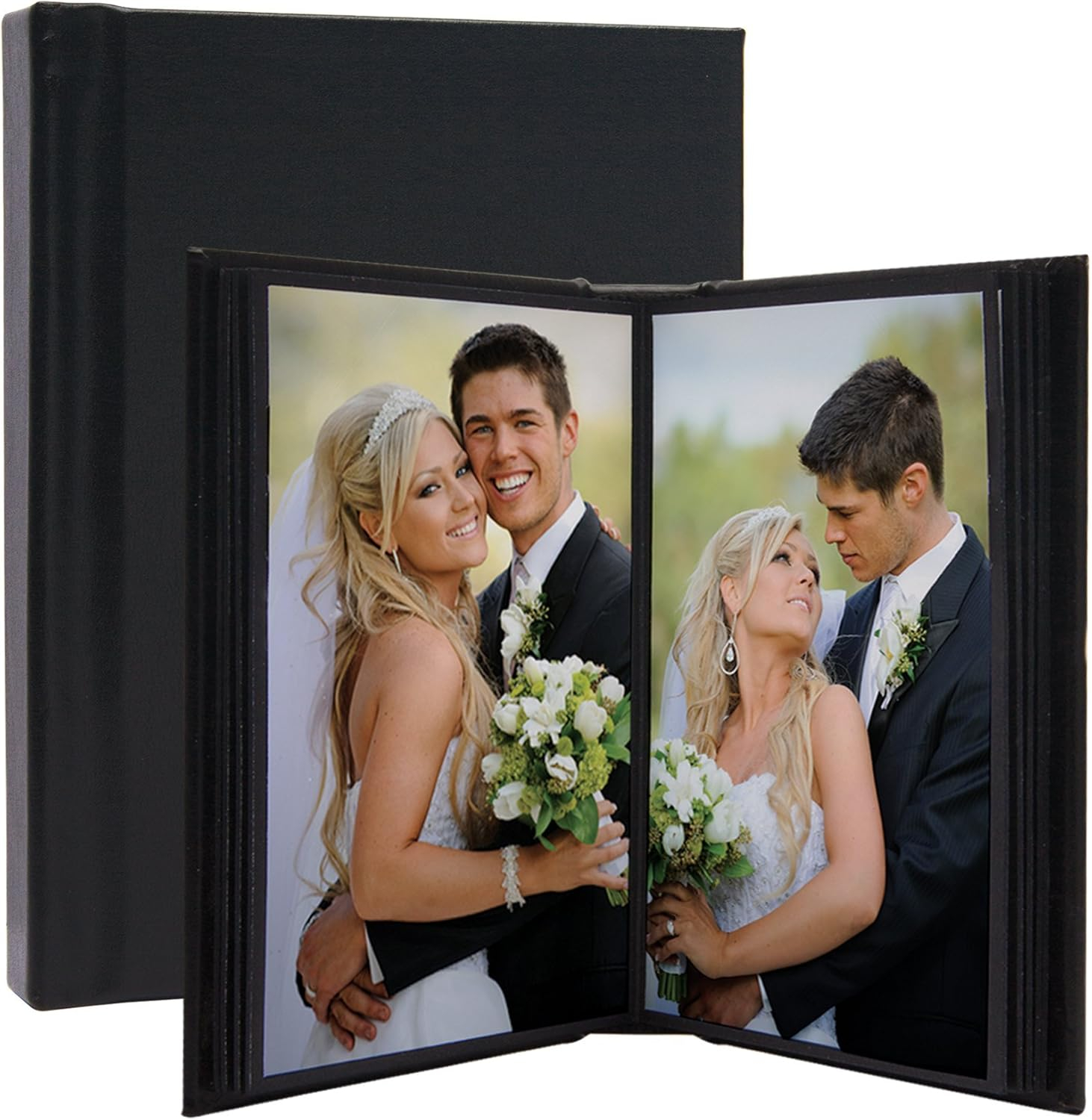 Neil Enterprises Inc. Black 10x12 Vertical Self-Stick Photo Albums - Holds 20 Photos - Pack of 12