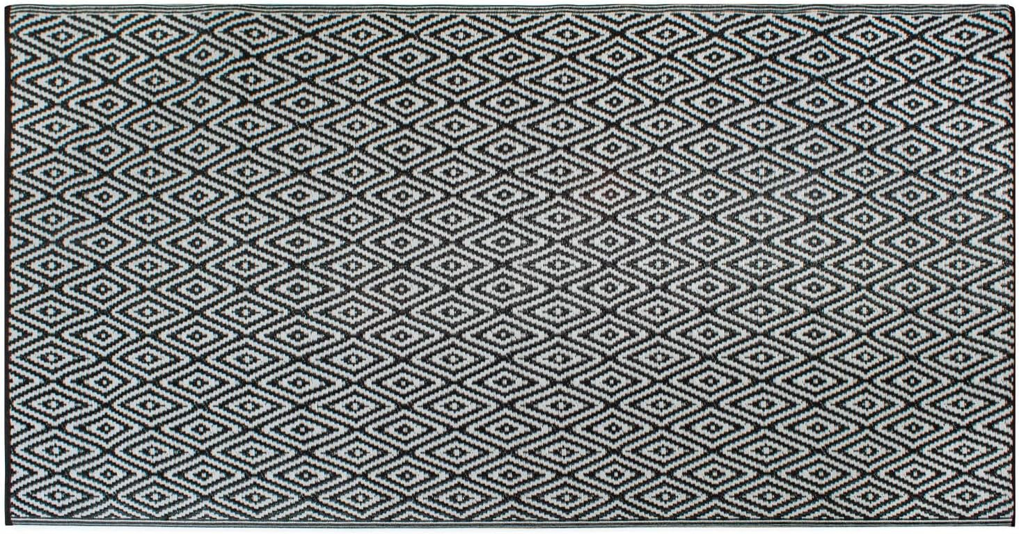 DII Reversible Indoor/Outdoor Diamond Woven Rug, 4x6', Aqua