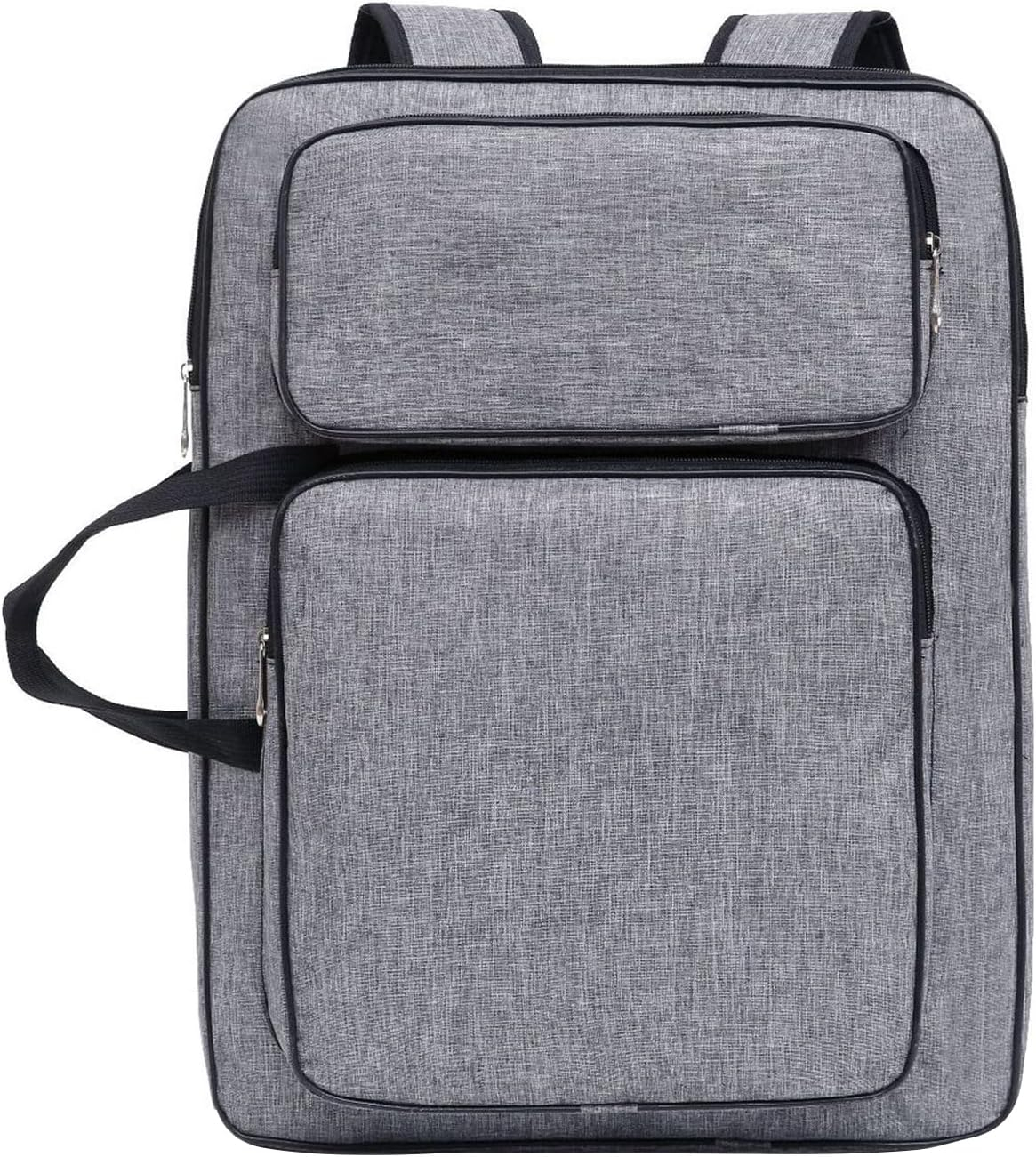 8K Artist Portfolio Carry Backpack Case Versatile Art Bags Waterproof Adjustable Drawing Board Backpack Art Storage Bags for Artworks Painting Drawing Sketching 19.7” x 14.6” x 2.4” (Gray)