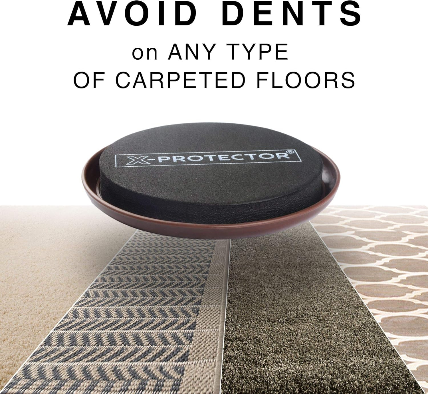 Furniture Sliders for Carpet X-PROTECTOR - 8 PCS Best Heavy Moving Pads 3 1/2" - Sliders for Furniture. Move Your Furniture Easy with Reusable Furniture Movers Sliders for Carpets!