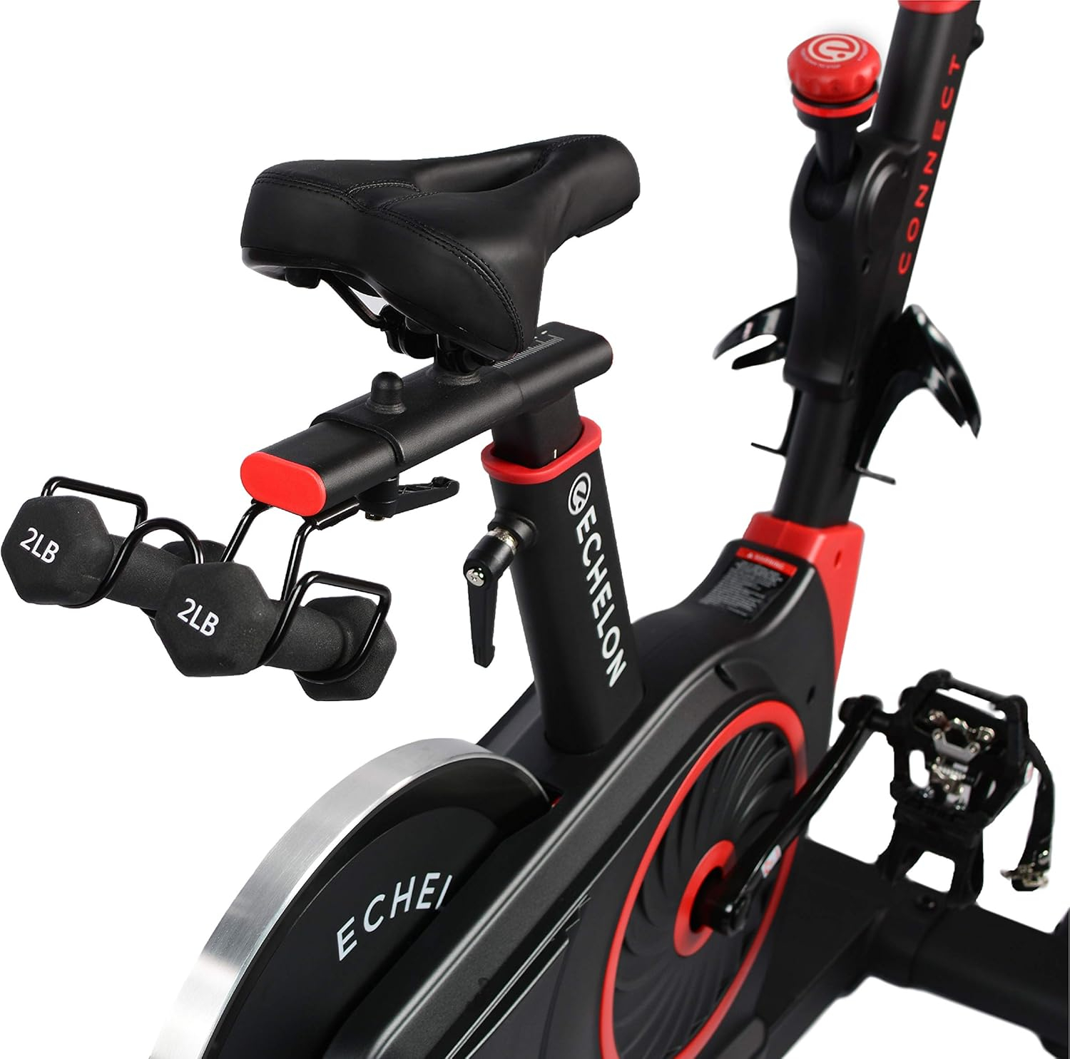Echelon EX3 Smart Fitness Bike with Small Footprint, Red + 30-Day Free Membership