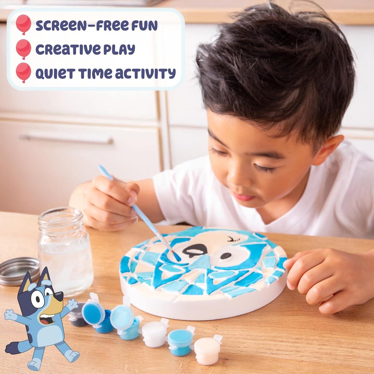 Bluey Ceramic Stepping Stone Painting Kit for Kids