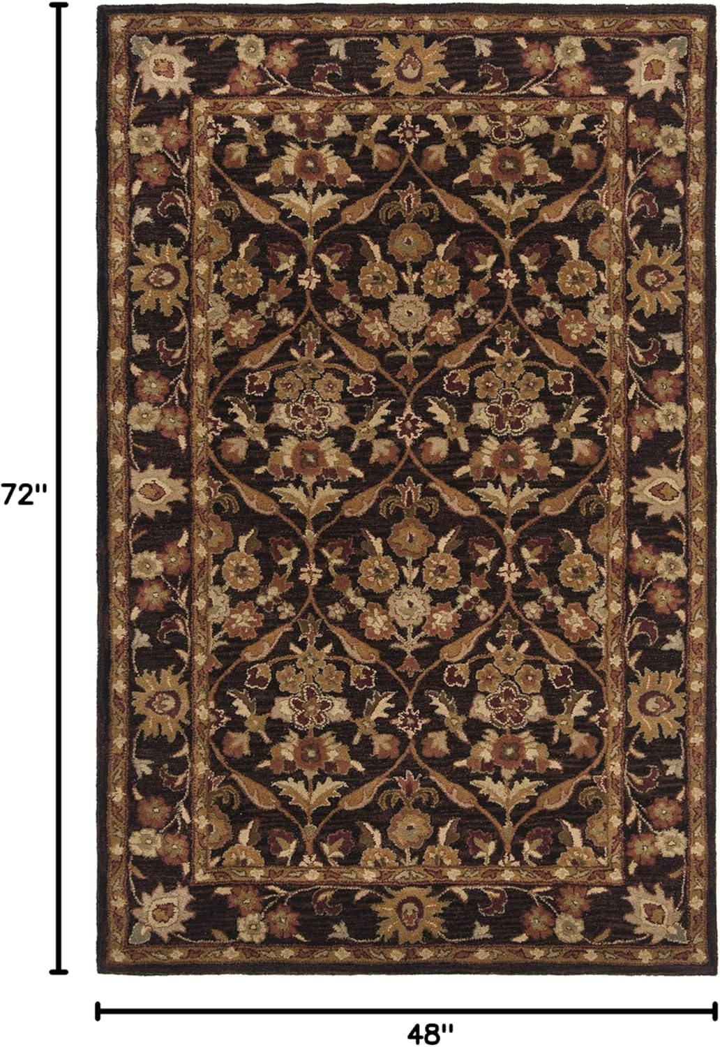 Gold Handmade Tufted Wool 4' x 6' Area Rug