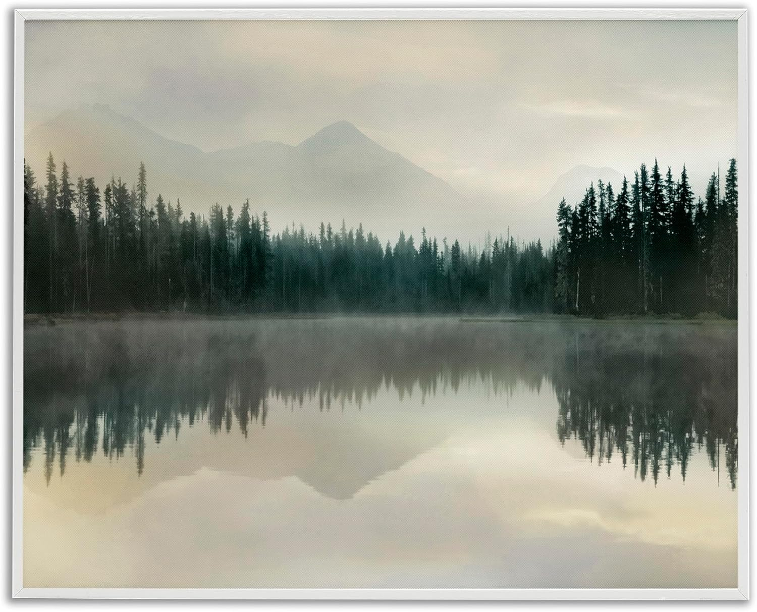 Stupell Indtries Foggy Lake Forest Landscape Soft Nature Water Reflection,30 x 24,Design by Danita Delimont