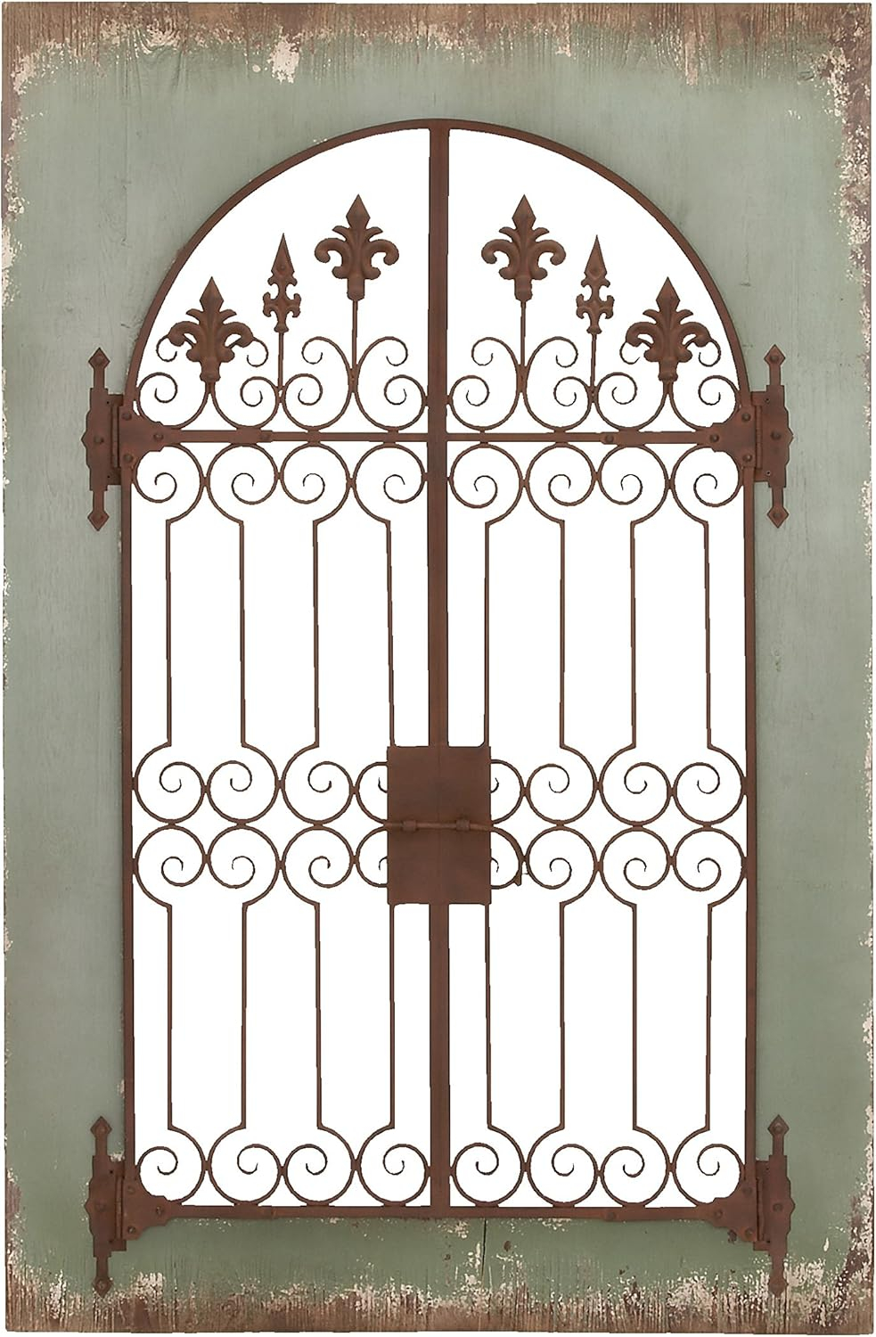 DecMode White Wood Arabesque Scroll Wall Decor (2 Count)